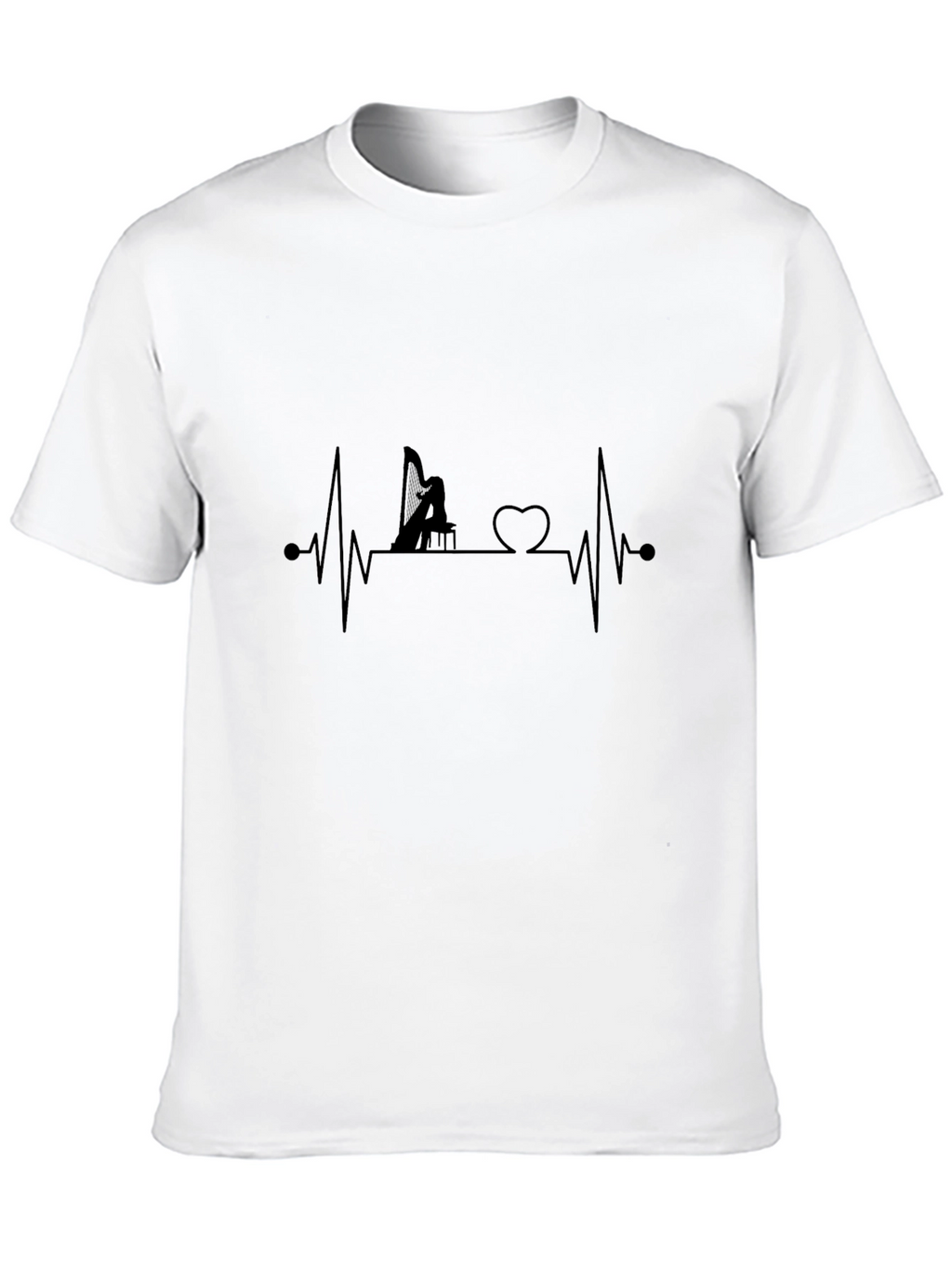 Harp Heartbeat T-Shirt - Music Lover Tee