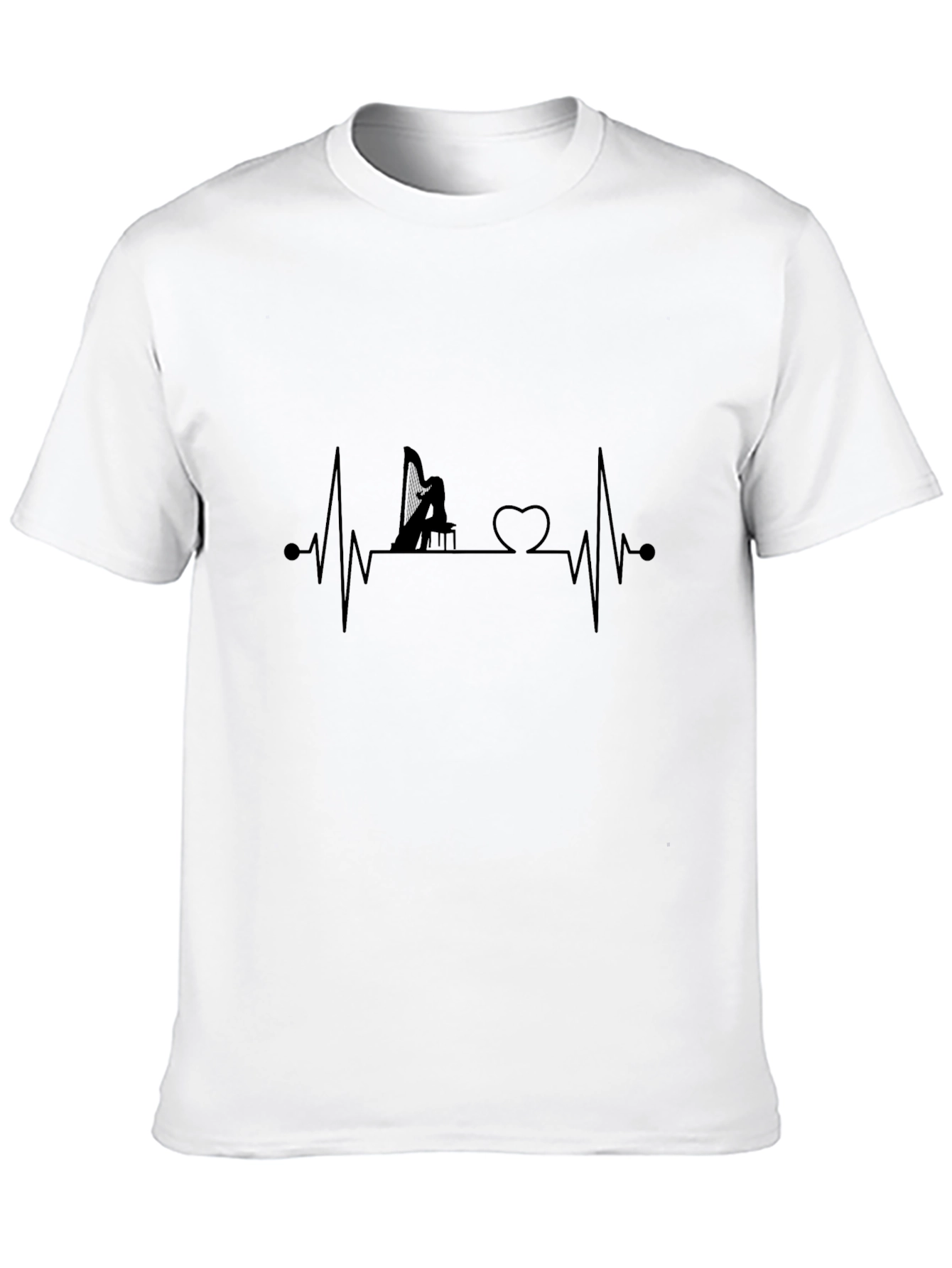 Harp Heartbeat T-Shirt - Music Lover Tee