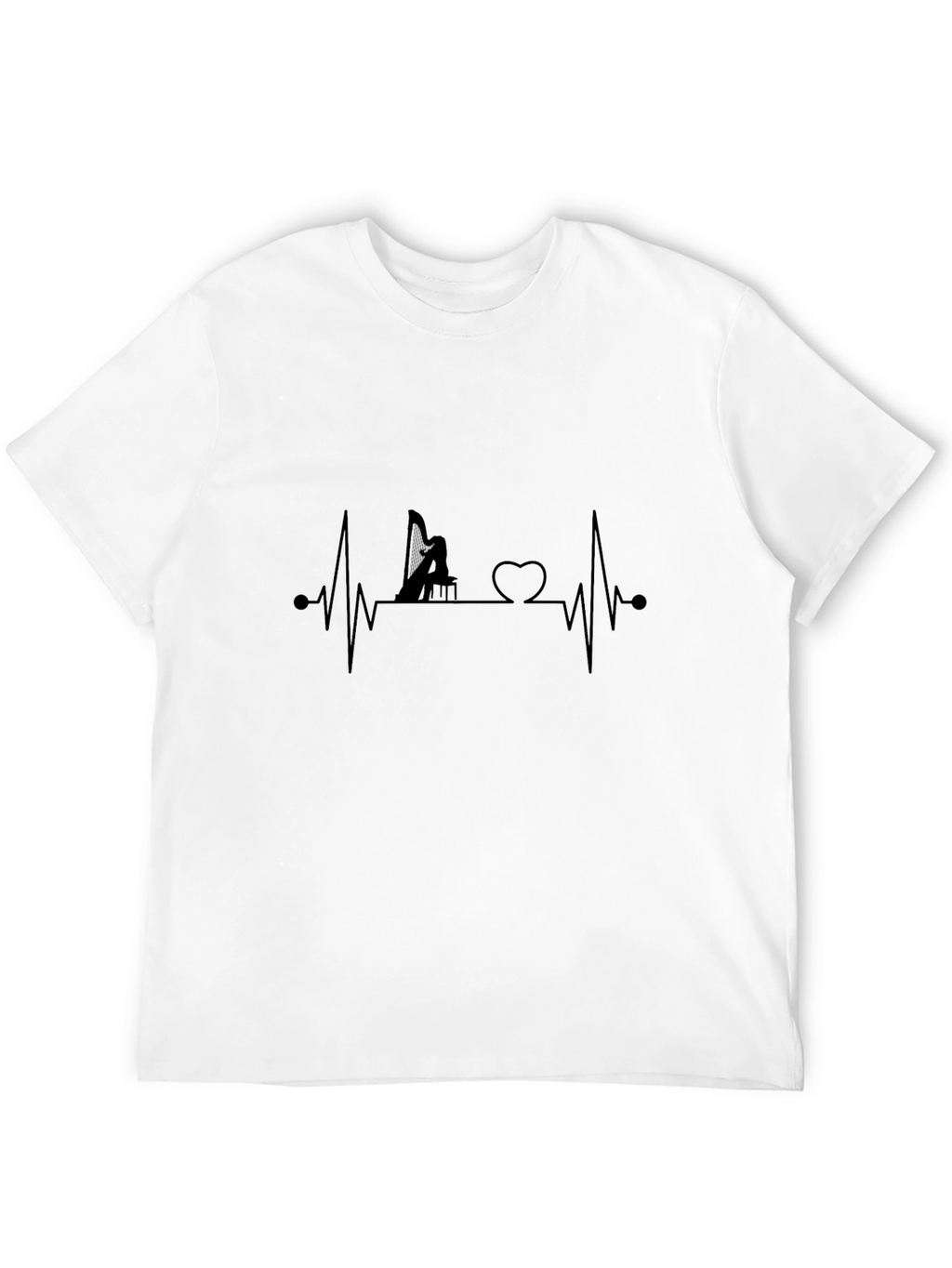 Harp Heartbeat T-Shirt - Music Lover Tee