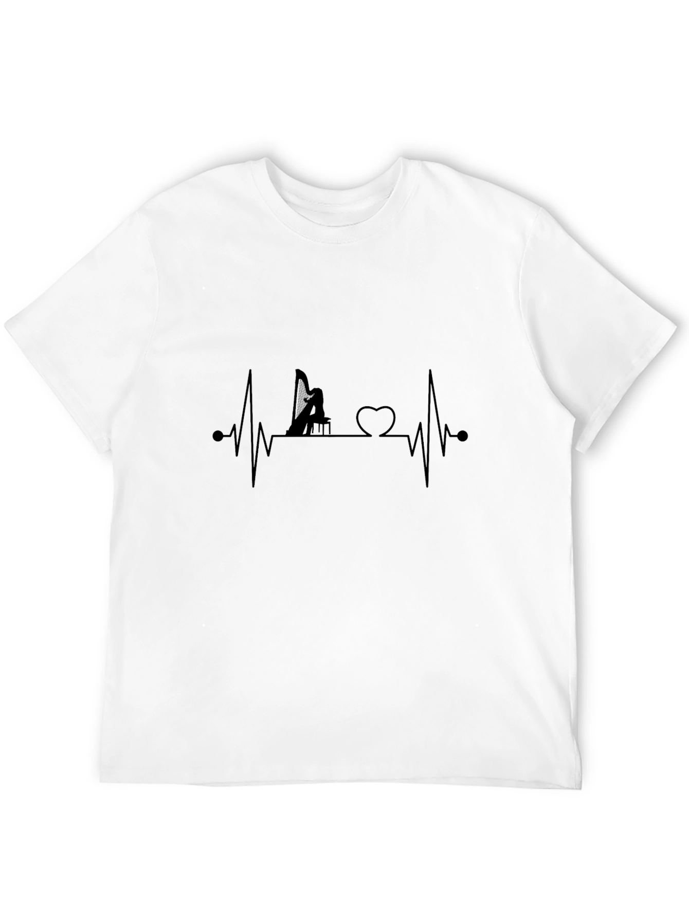 Harp Heartbeat T-Shirt - Music Lover Tee