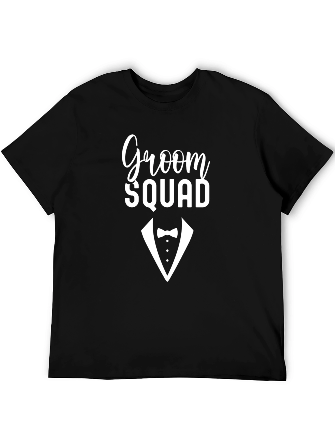 Groom Squad Graphic Tee - Black Cotton Blend