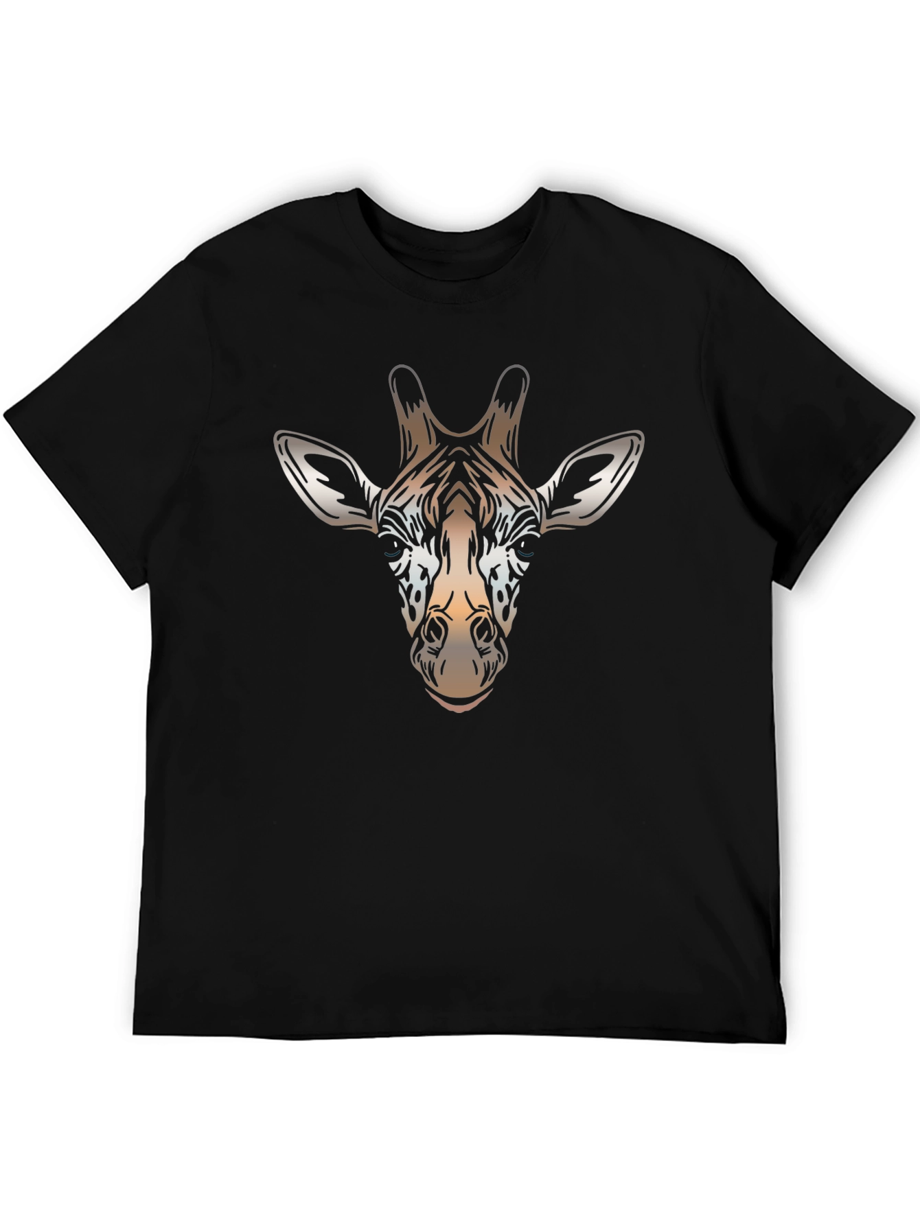 Giraffe Head Graphic T-Shirt - Stylish Animal Print Tee
