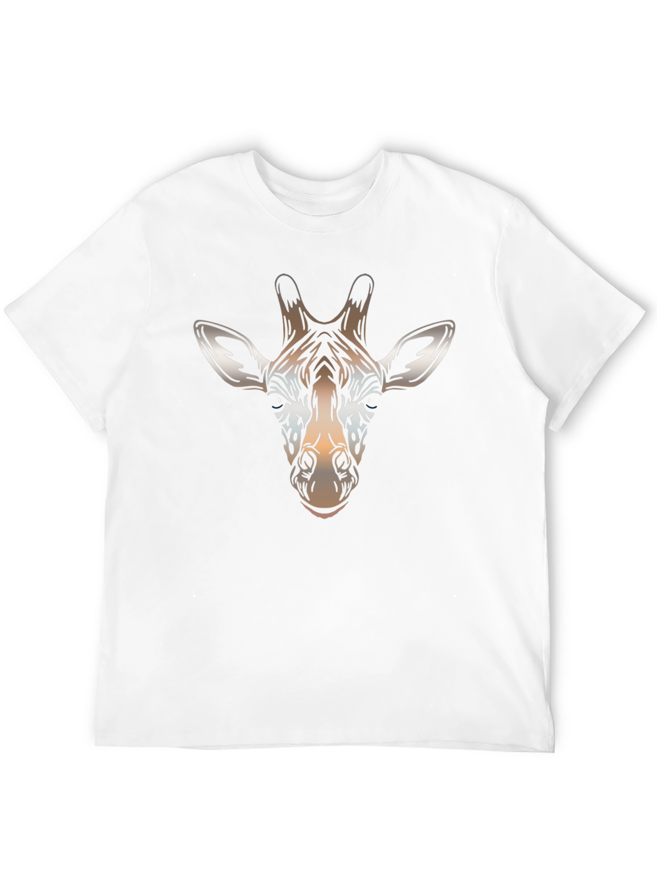 Giraffe Head Graphic T-Shirt - Stylish Animal Print Tee
