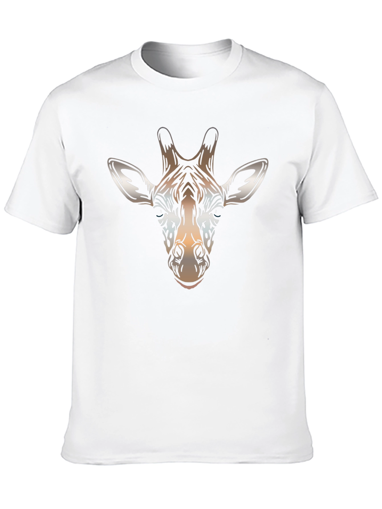 Giraffe Head Graphic T-Shirt - Stylish Animal Print Tee