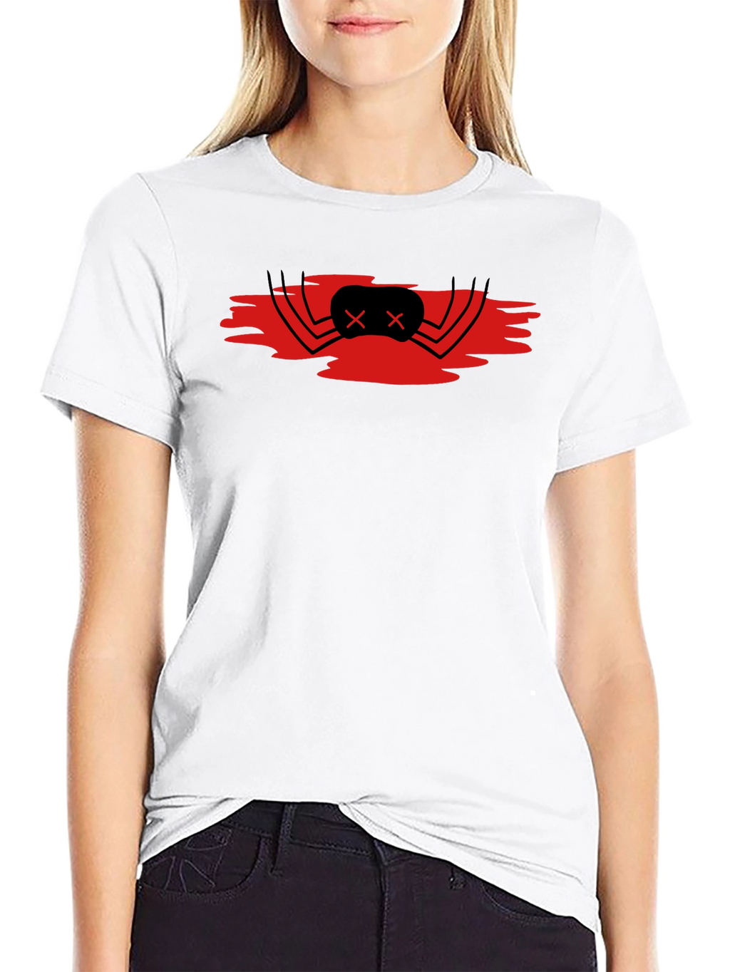 Red Spider Graphic Black T-Shirt