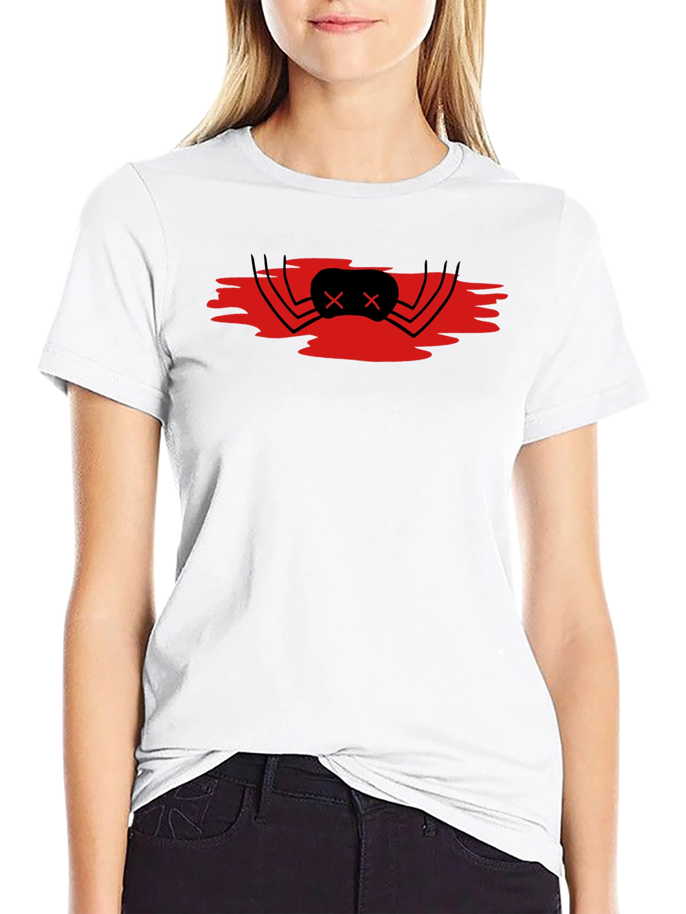 Red Spider Graphic Black T-Shirt