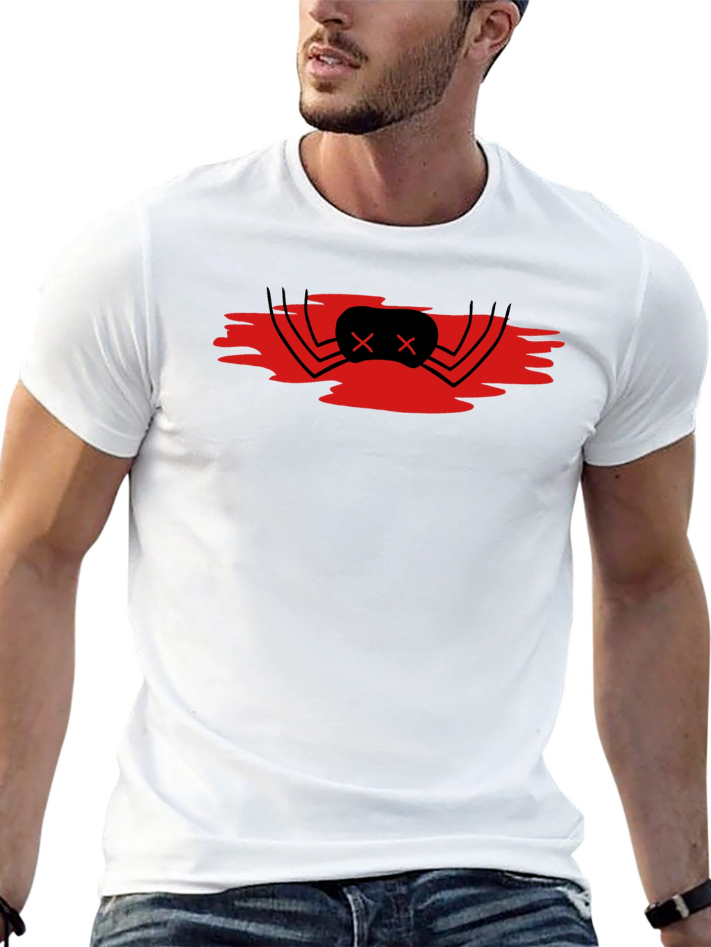 Red Spider Graphic Black T-Shirt