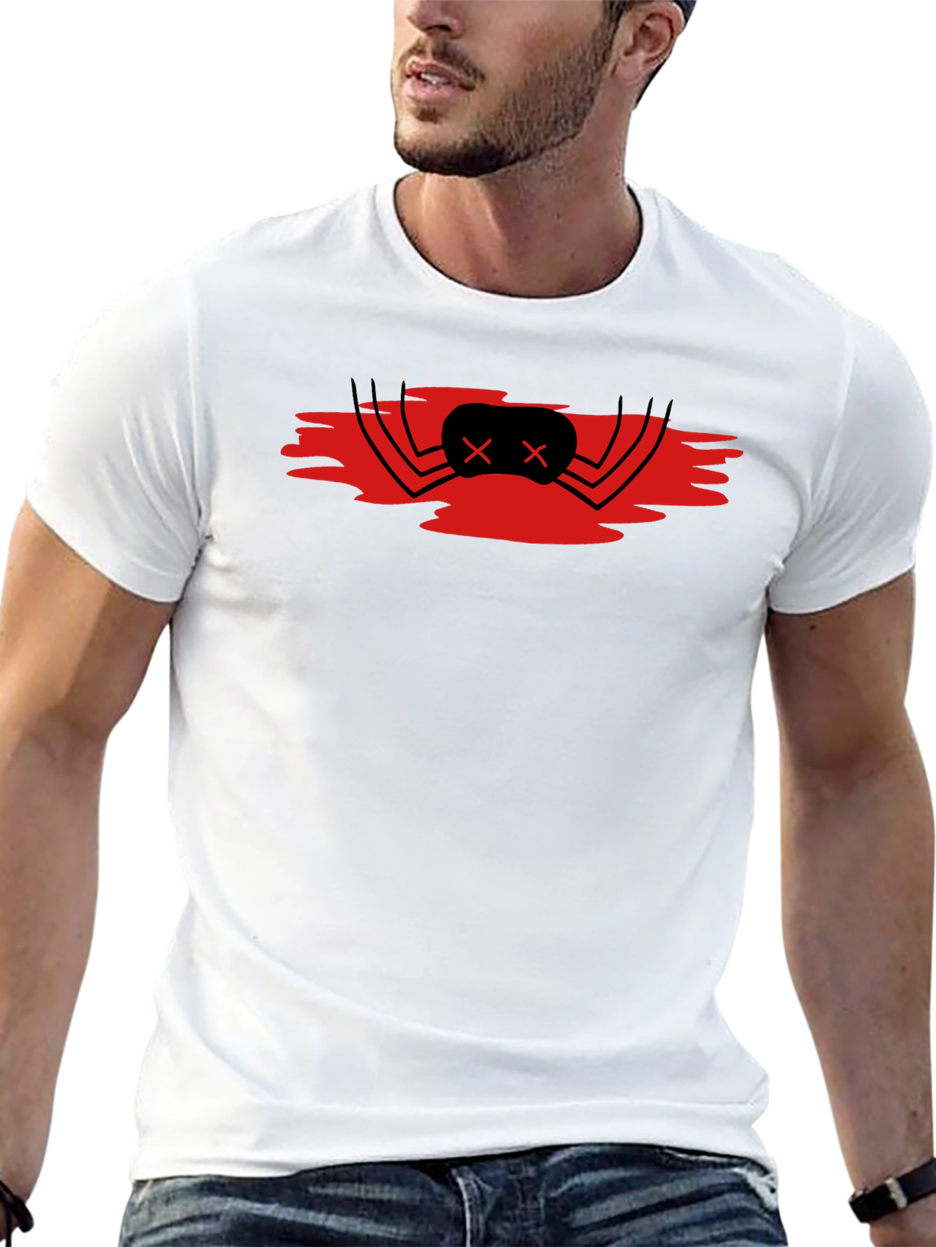 Red Spider Graphic Black T-Shirt