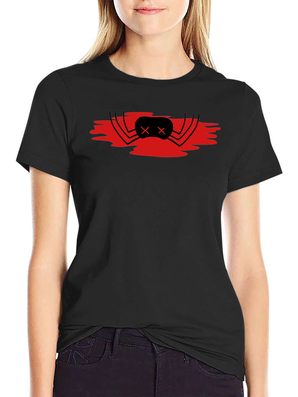 Red Spider Graphic Black T-Shirt