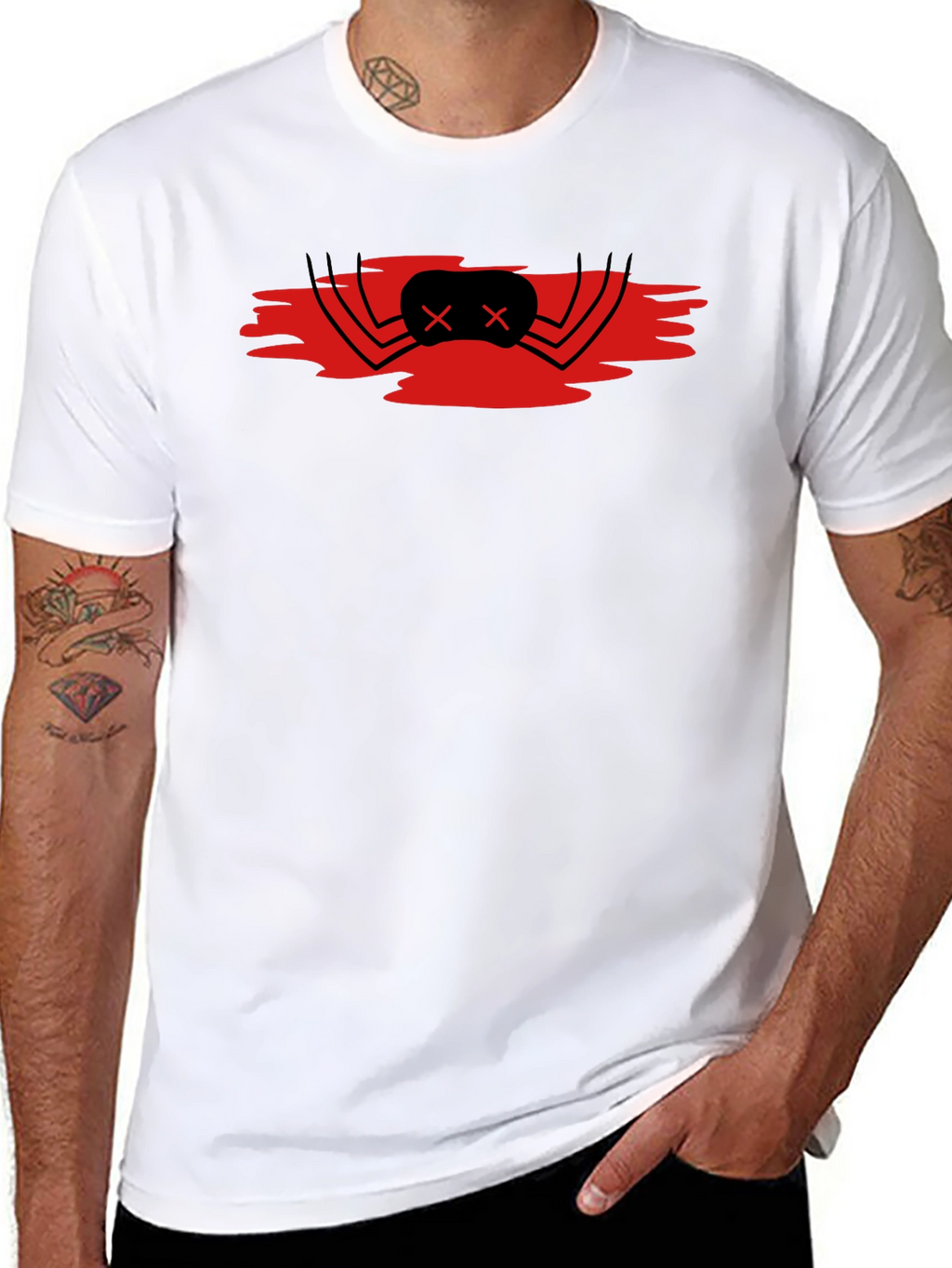 Red Spider Graphic Black T-Shirt