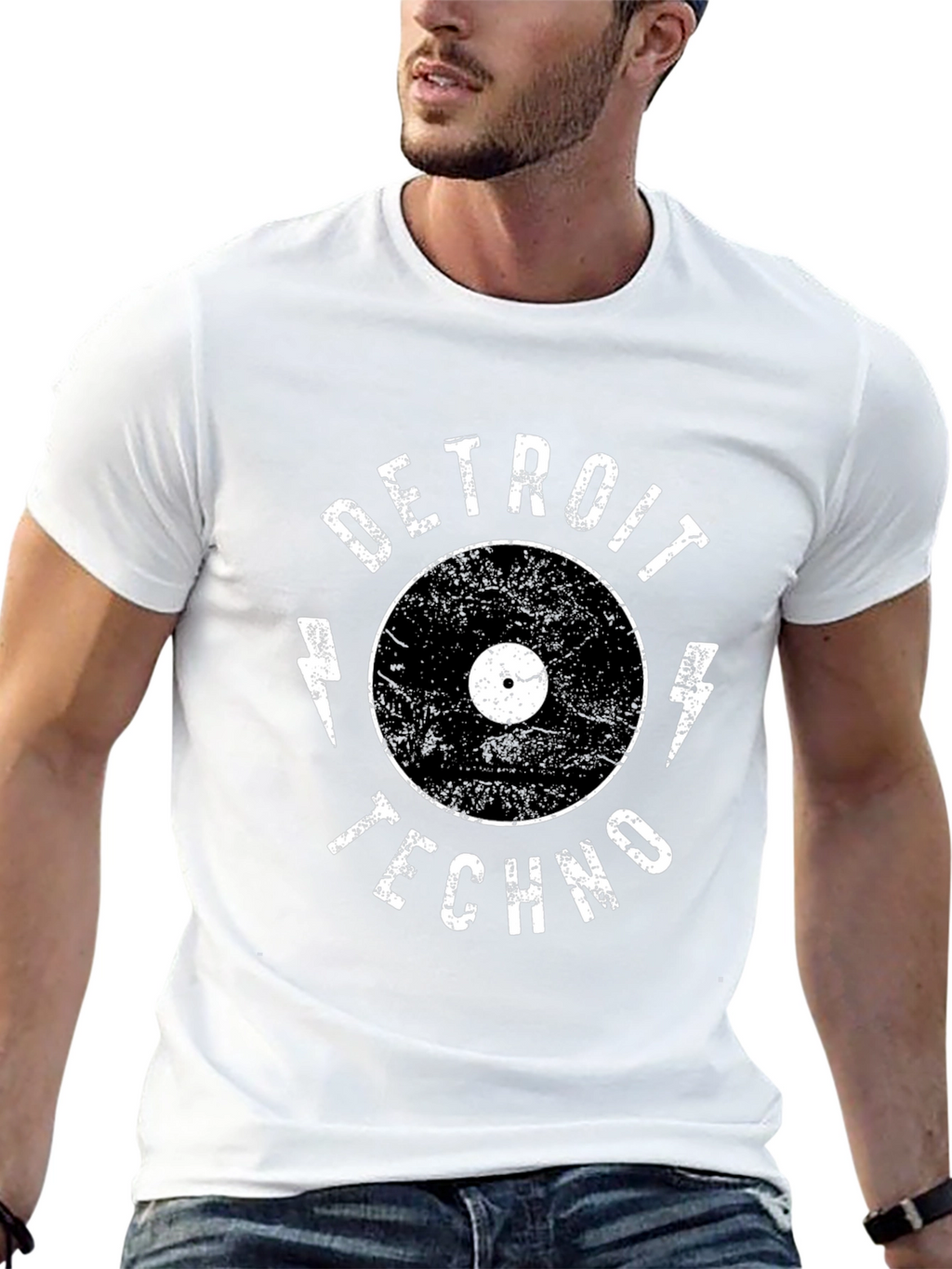 Detroit Techno Record Graphic T-Shirt