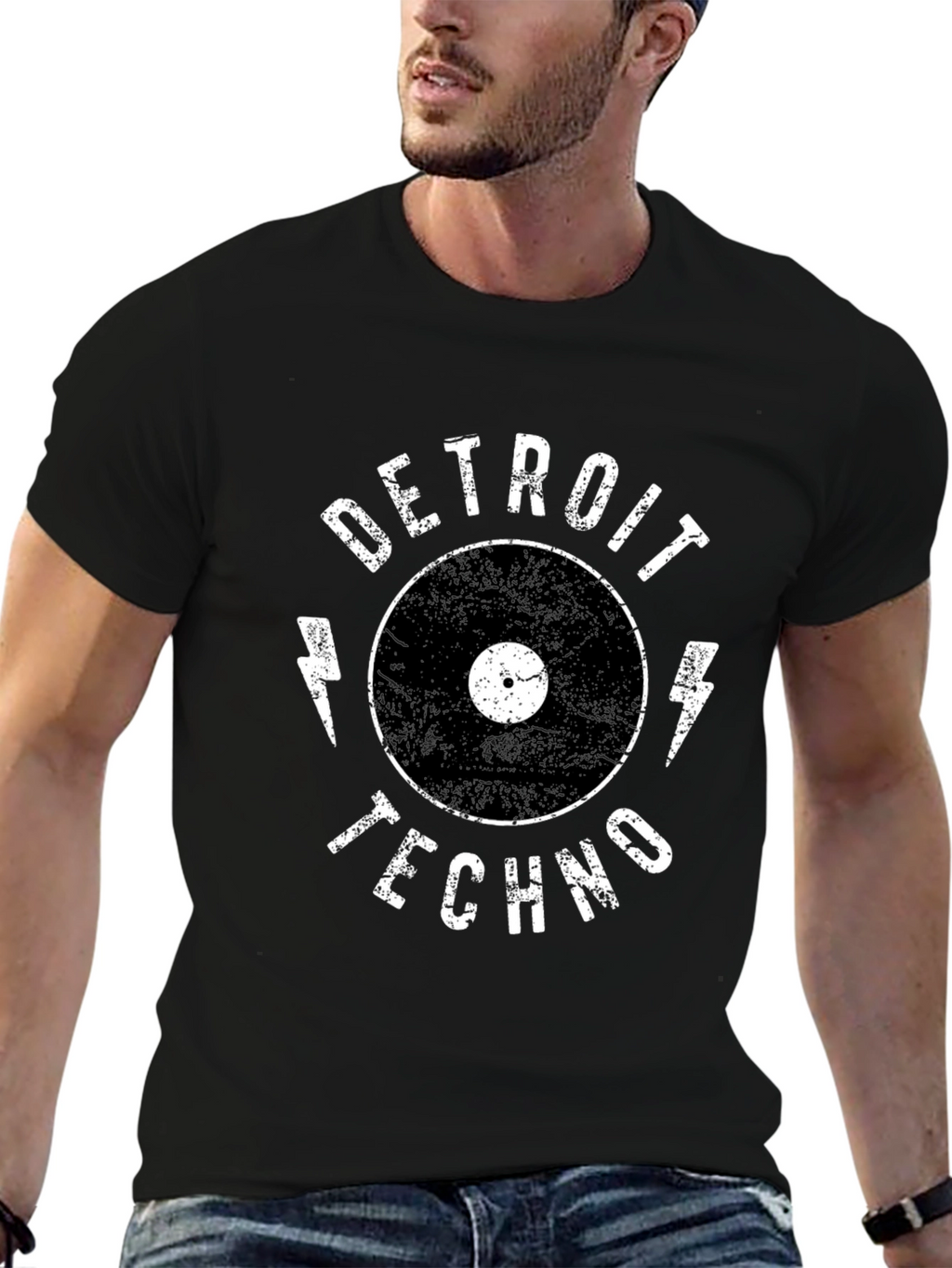 Detroit Techno Record Graphic T-Shirt