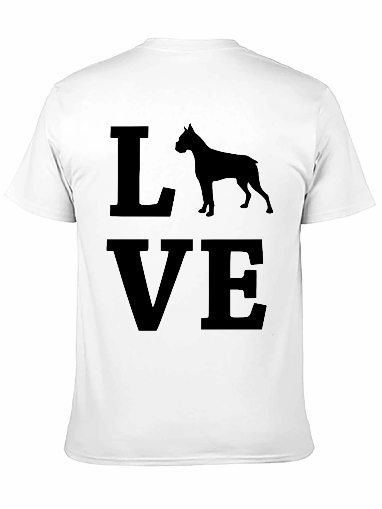 Love Boxer Dog T-Shirt - Black Graphic Tee