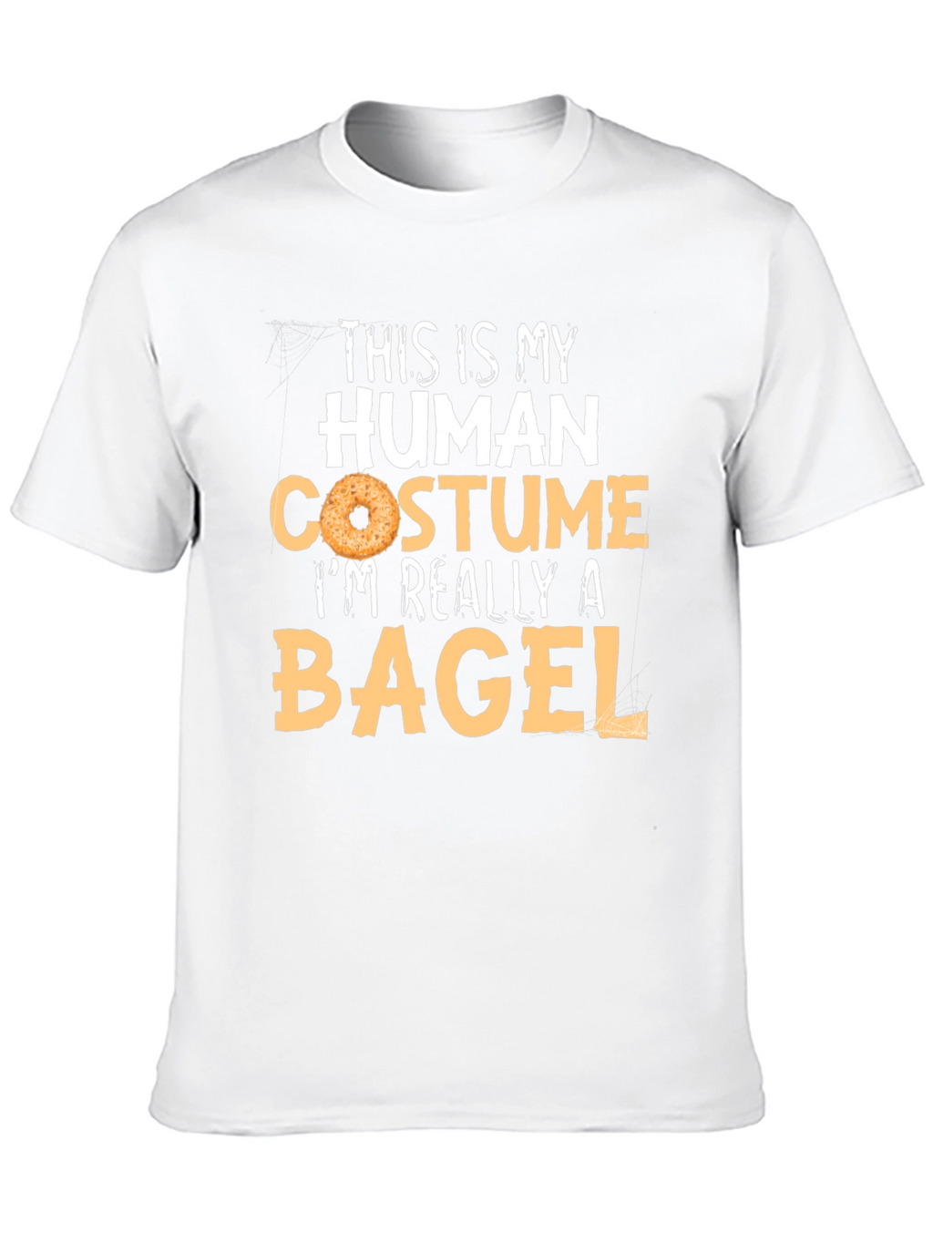 Human Costume Bagel T-Shirt - Funny Halloween Tee