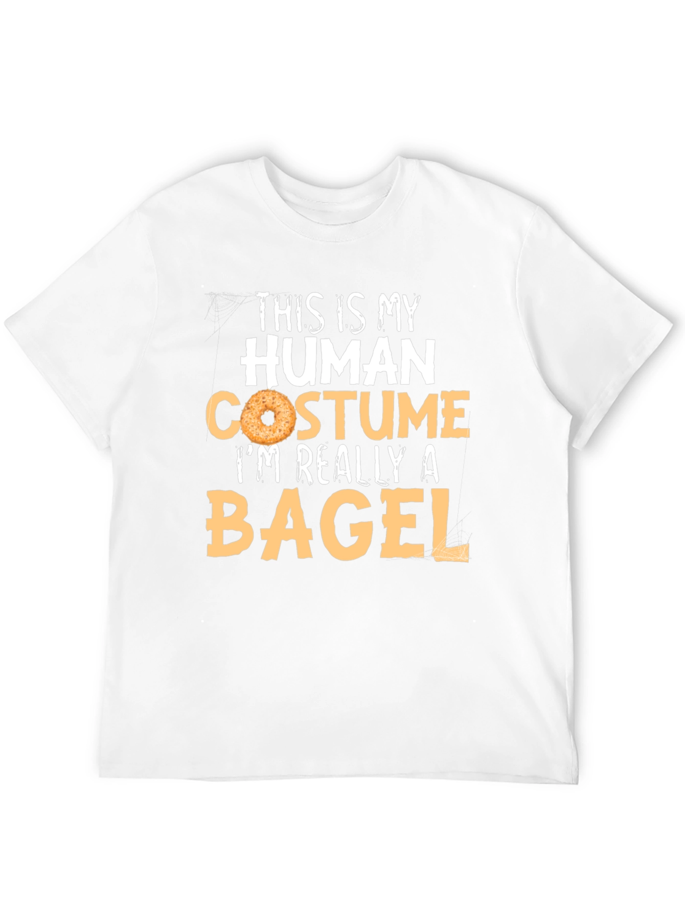 Human Costume Bagel T-Shirt - Funny Halloween Tee
