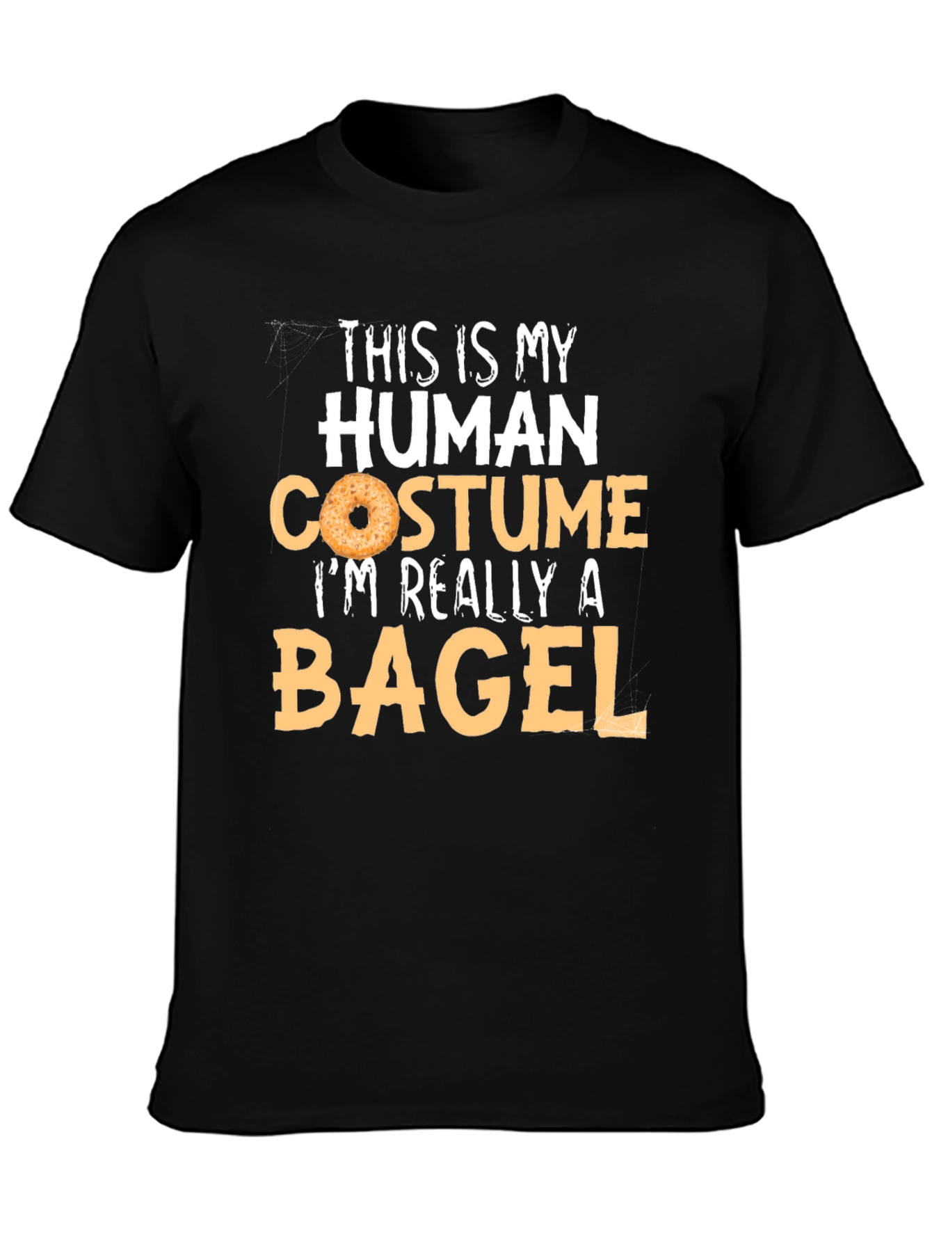 Human Costume Bagel T-Shirt - Funny Halloween Tee