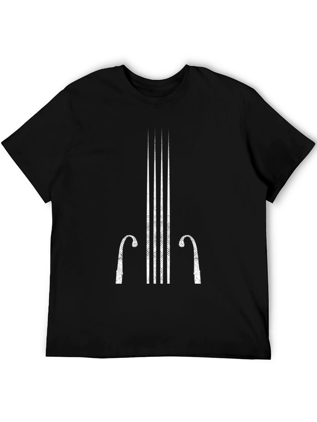 Abstract Cello Black T-Shirt