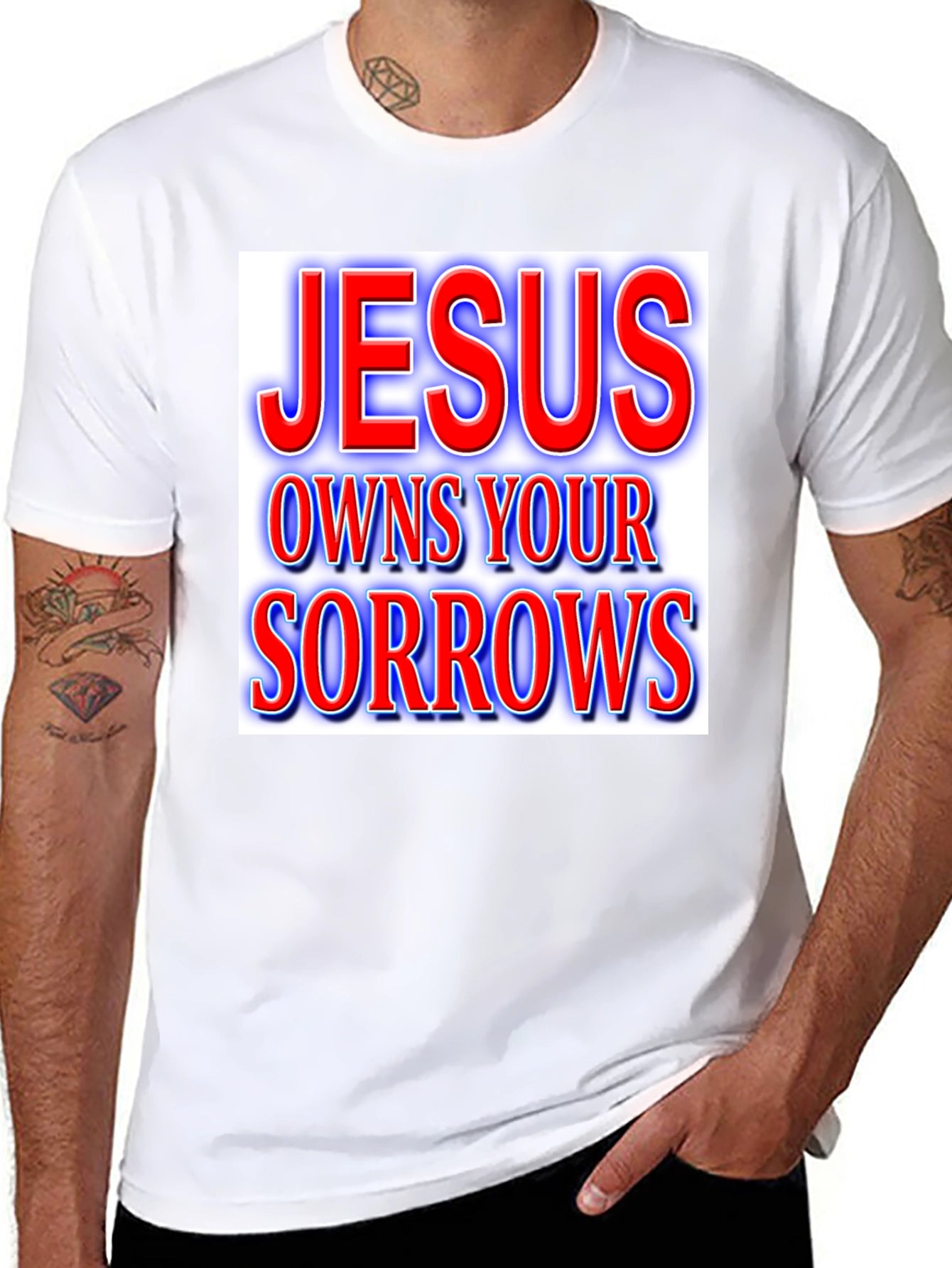 Jesus Owns Your Sorrows T-Shirt Christian Apparel