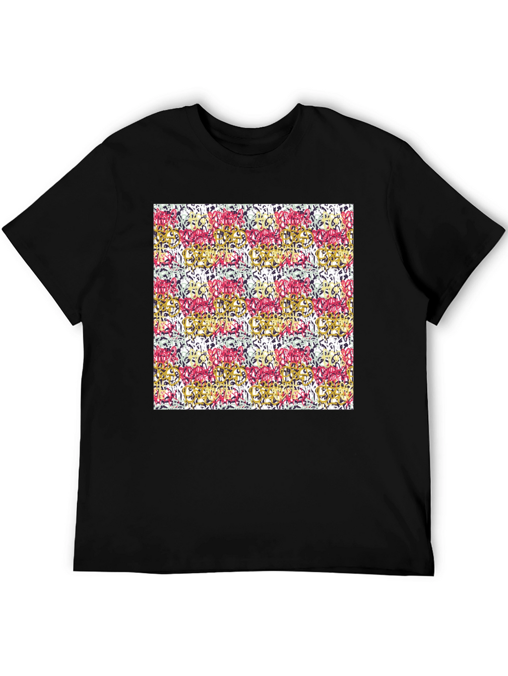 Abstract Art Print Black Tee