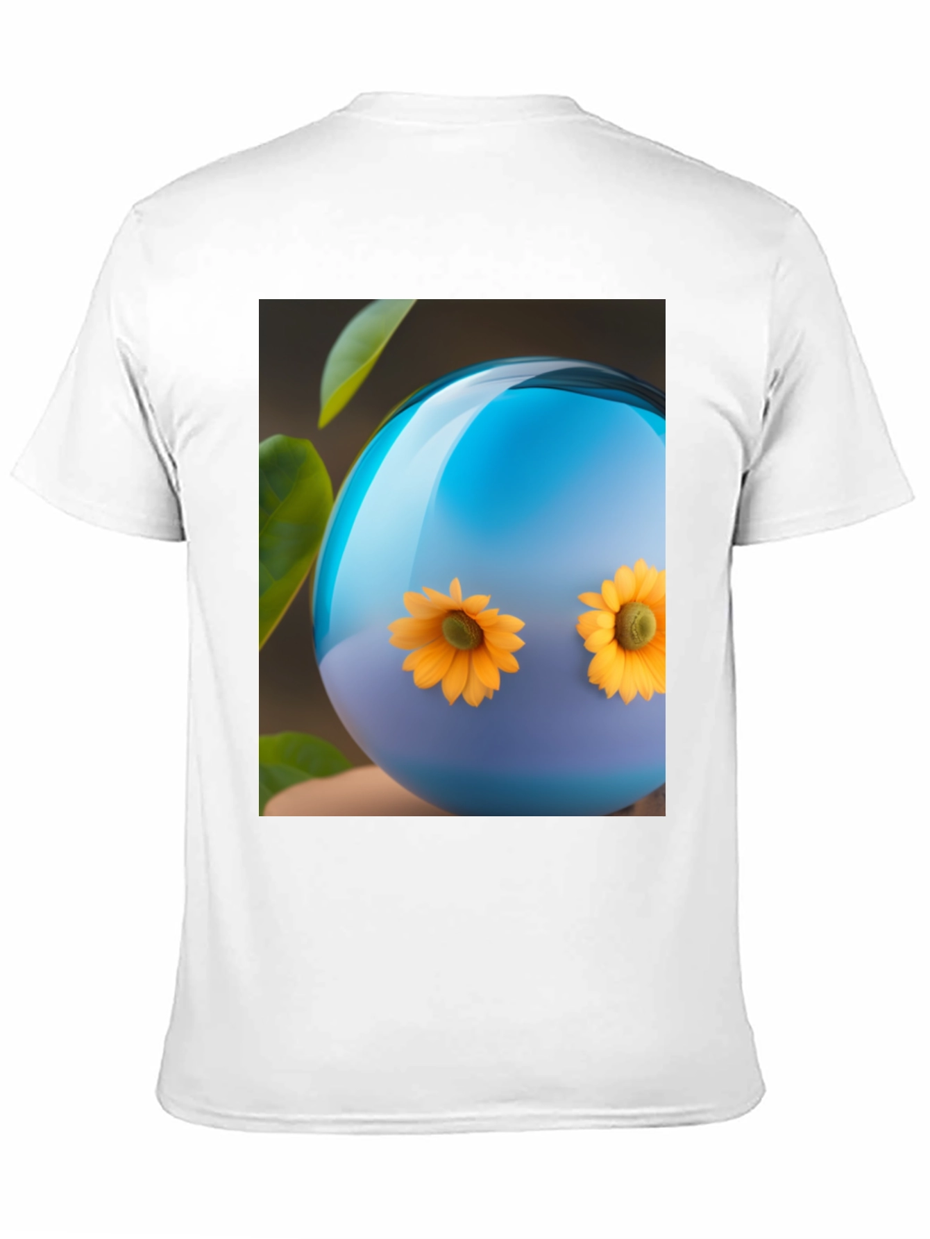 Sunflower Orb Black T-Shirt - Unique Graphic Tee