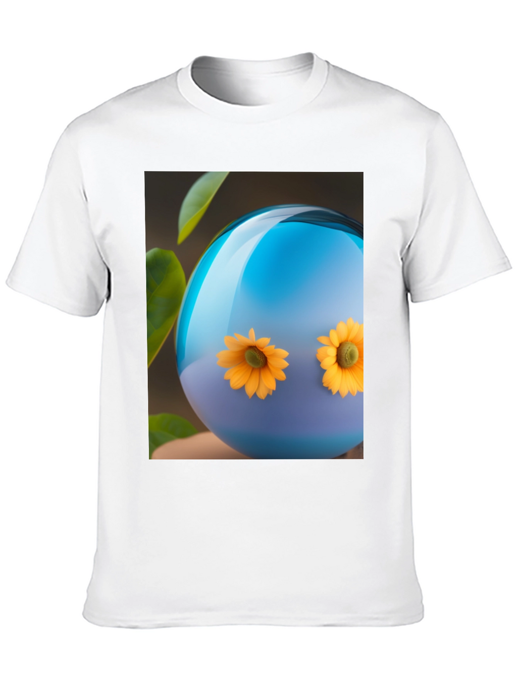 Sunflower Orb Black T-Shirt - Unique Graphic Tee