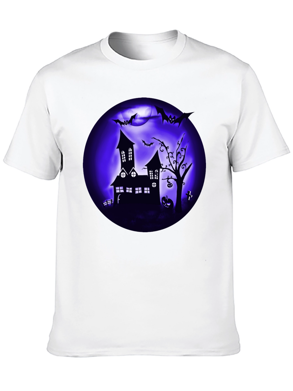Spooky Halloween T-Shirt Haunted House Design