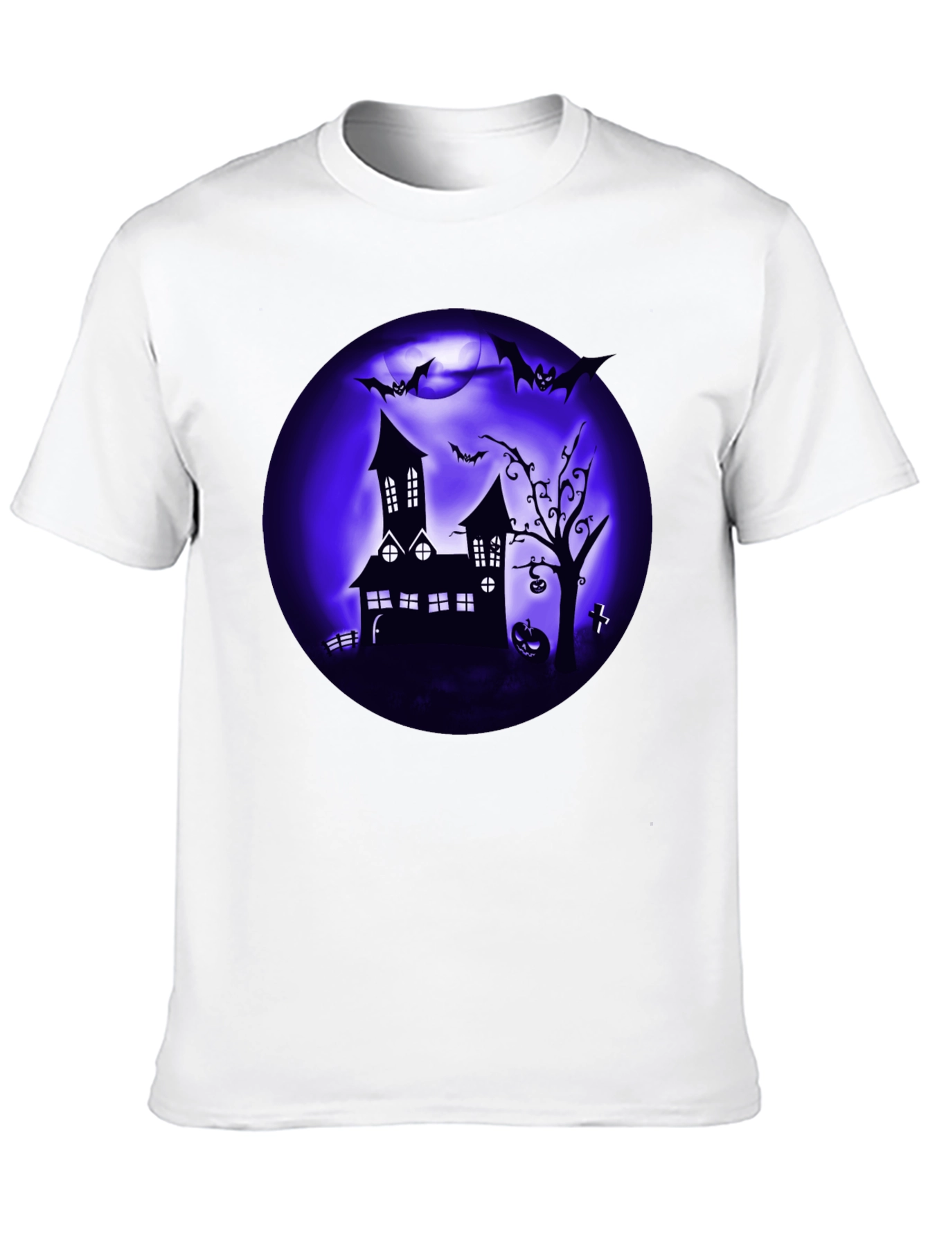 Spooky Halloween T-Shirt Haunted House Design