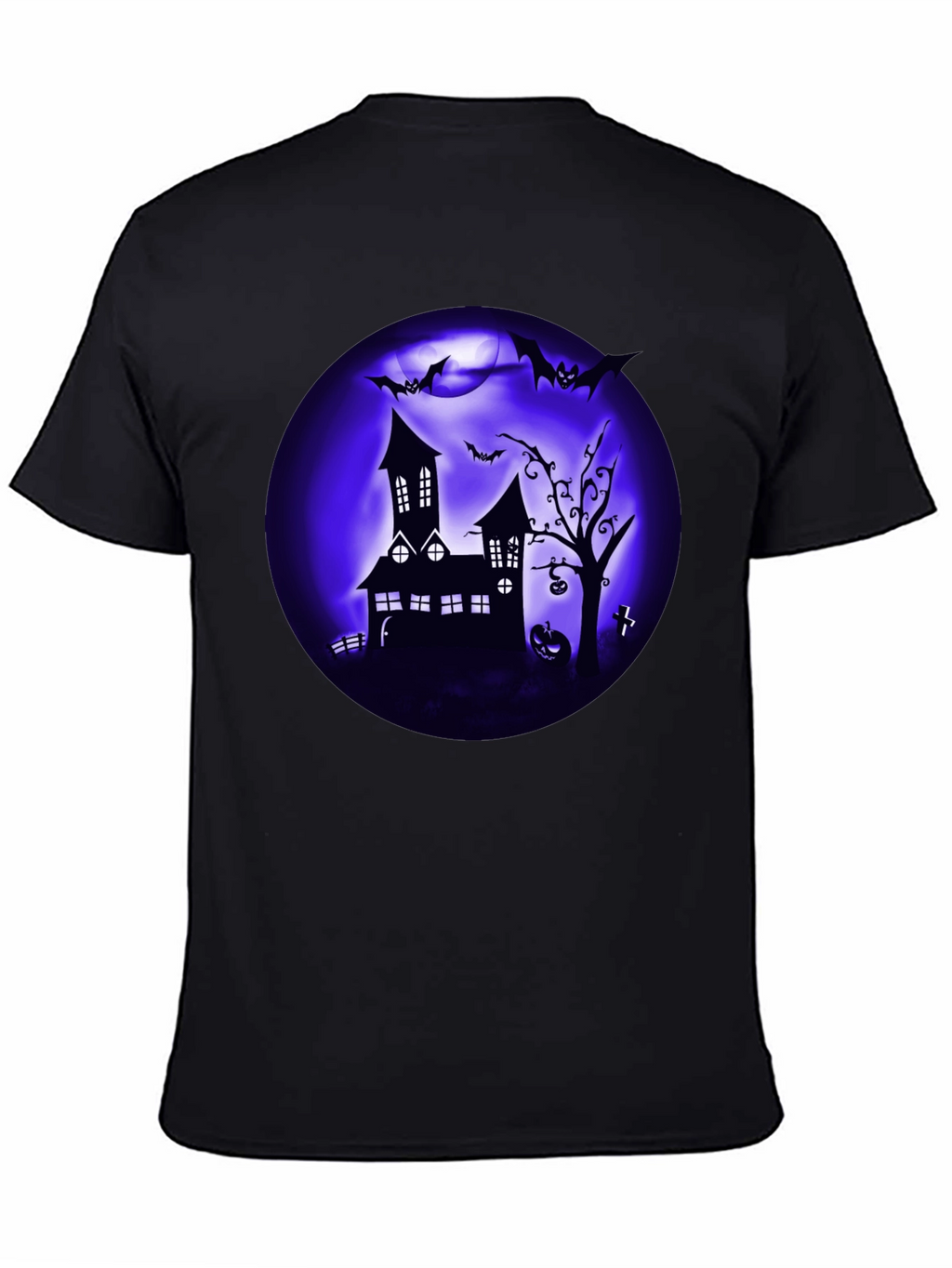 Spooky Halloween T-Shirt Haunted House Design