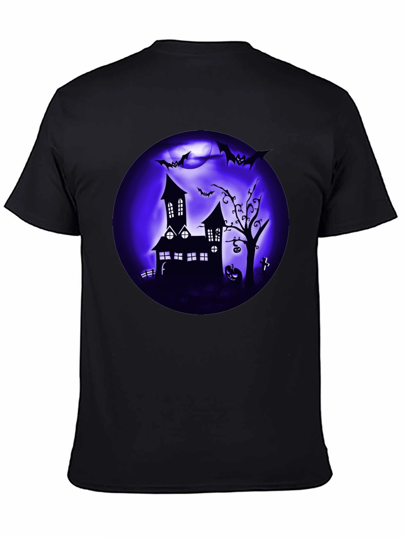 Spooky Halloween T-Shirt Haunted House Design
