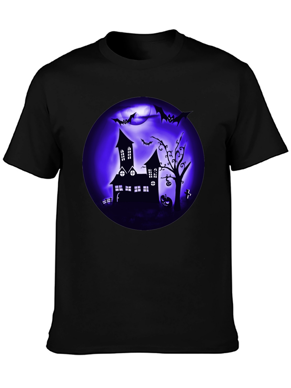 Spooky Halloween T-Shirt Haunted House Design