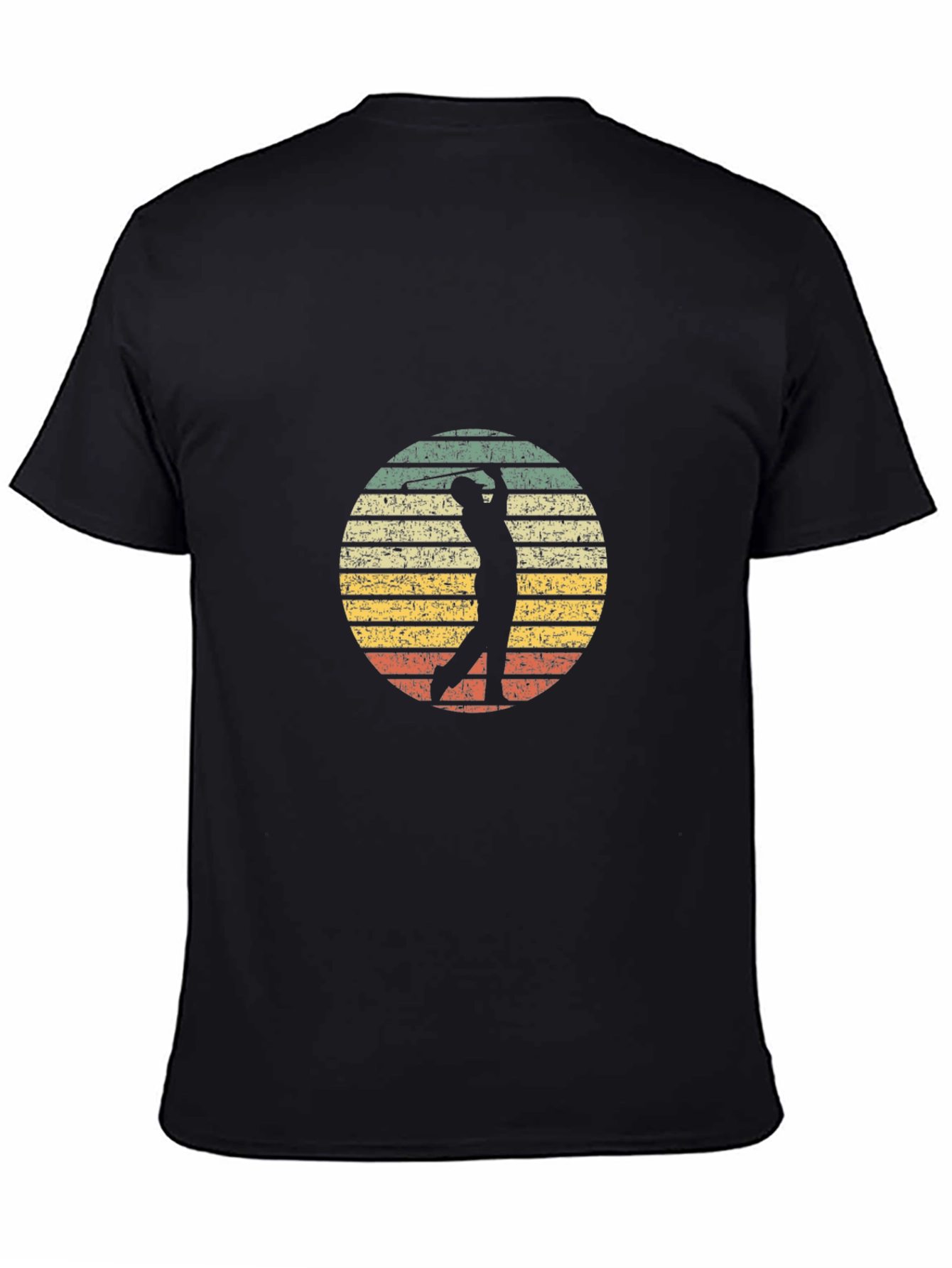 Retro Golfer T-Shirt - Vintage Sunset Design