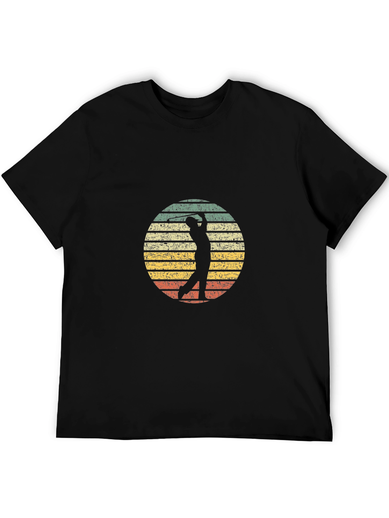 Retro Golfer T-Shirt - Vintage Sunset Design
