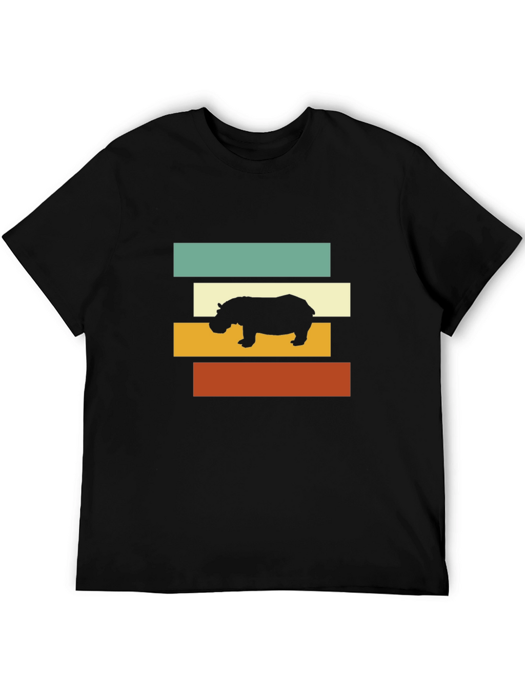 Retro Hippo T-Shirt - Stylish Graphic Tee