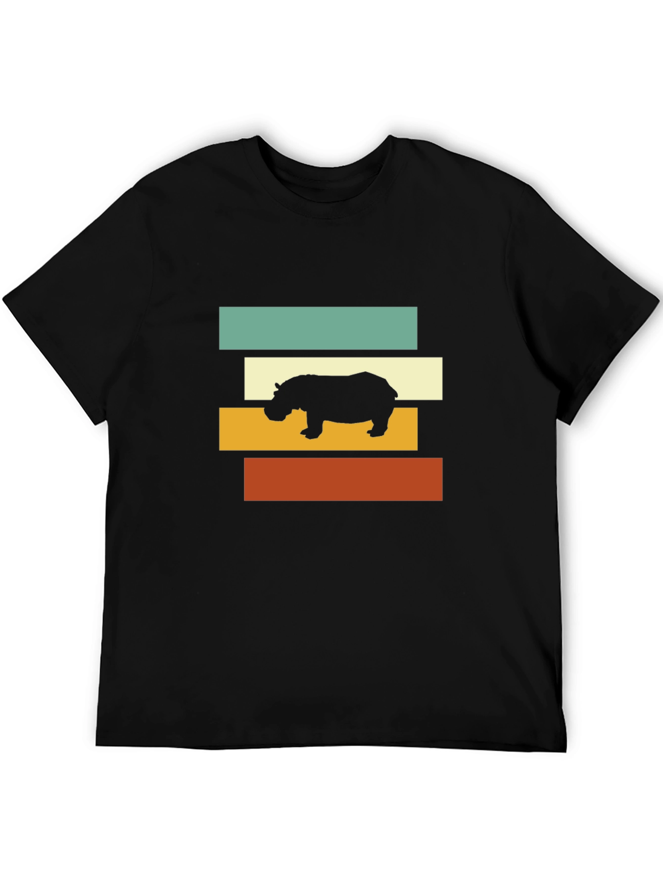 Retro Hippo T-Shirt - Stylish Graphic Tee