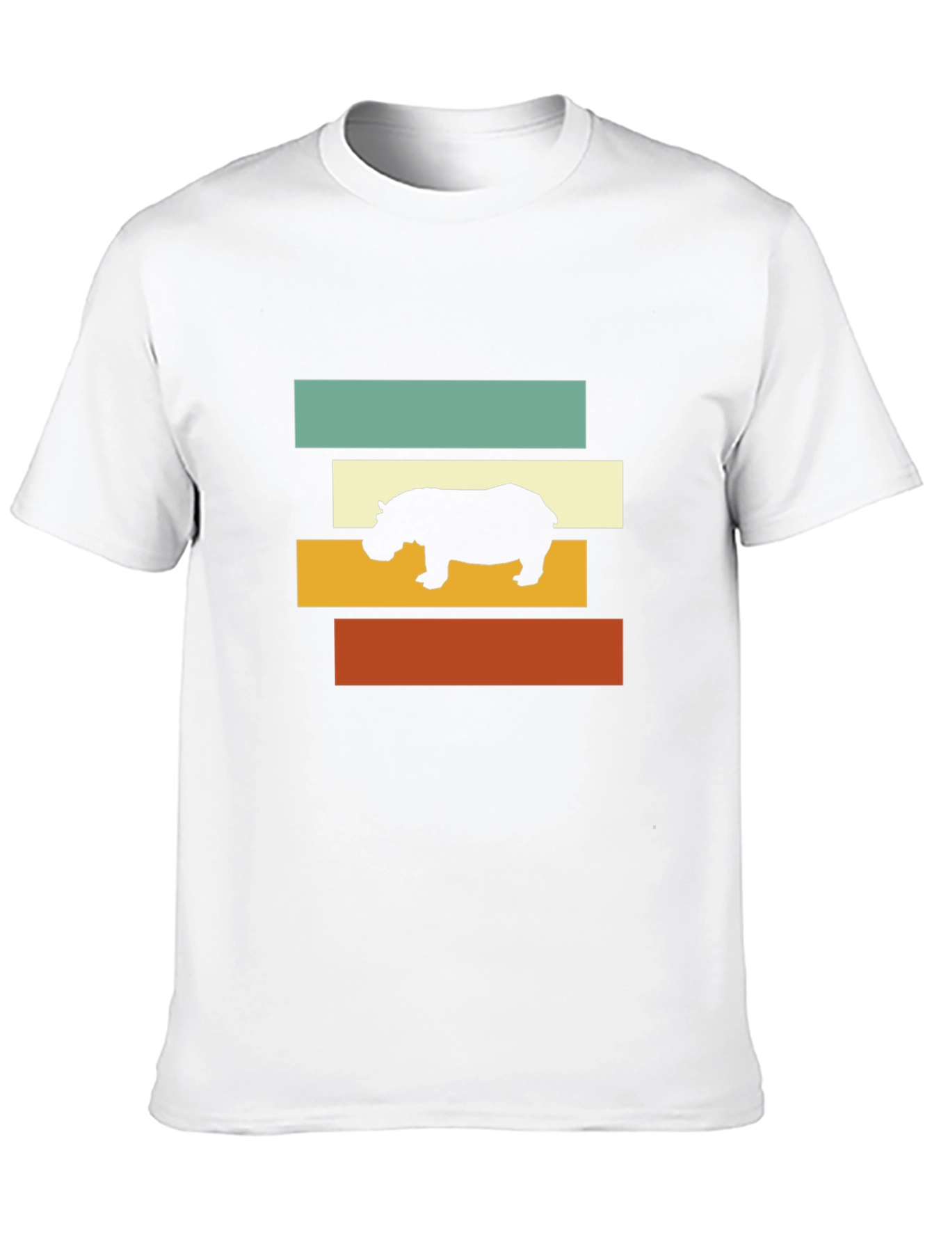 Retro Hippo T-Shirt - Stylish Graphic Tee
