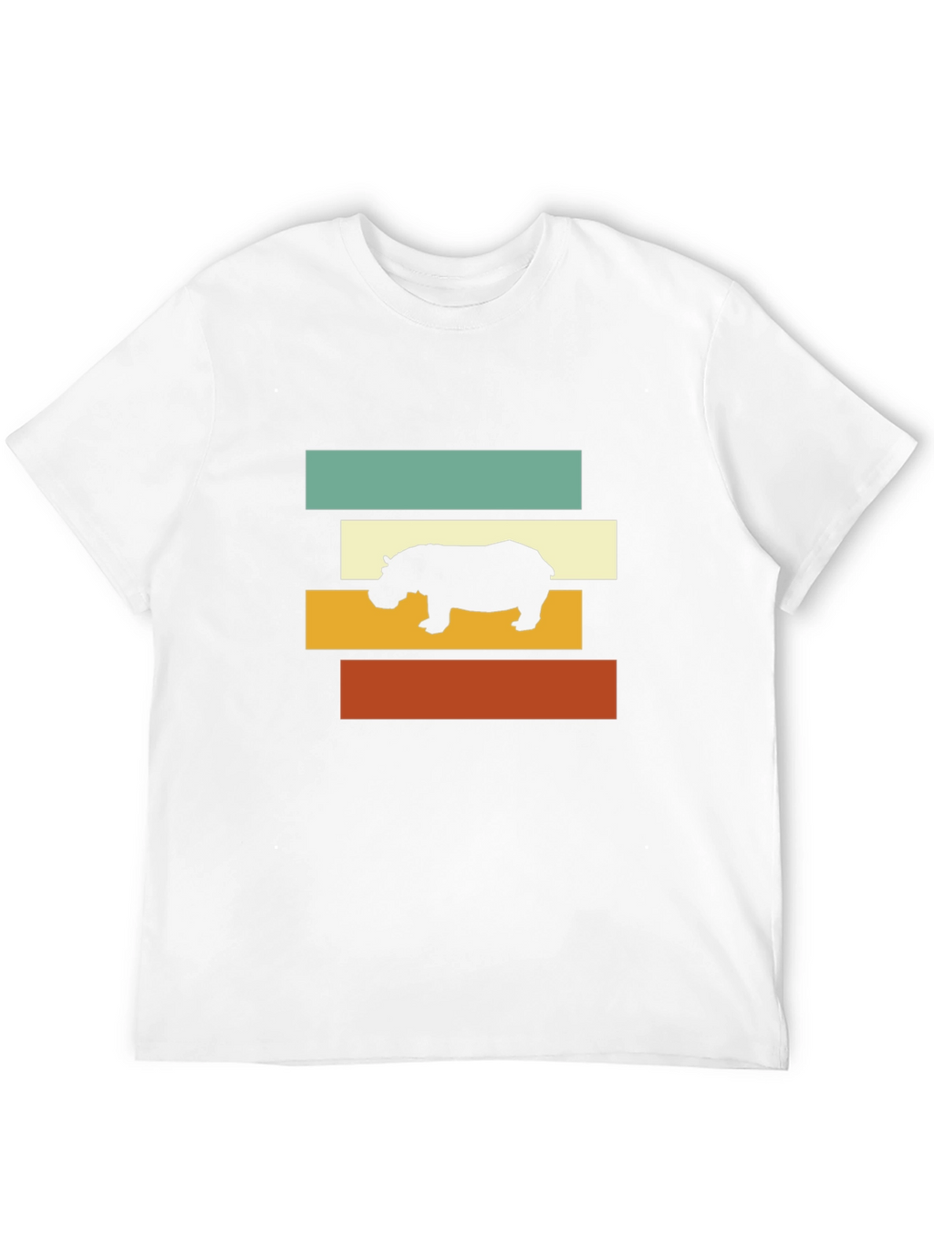 Retro Hippo T-Shirt - Stylish Graphic Tee
