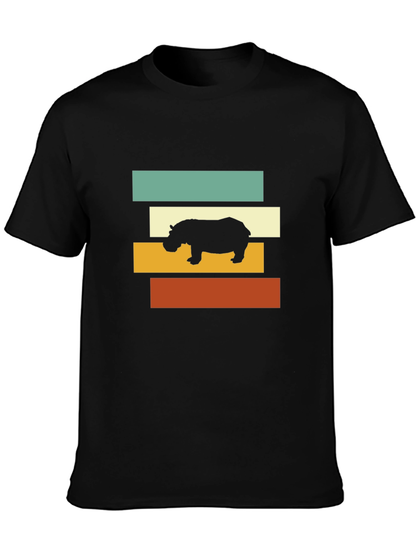 Retro Hippo T-Shirt - Stylish Graphic Tee