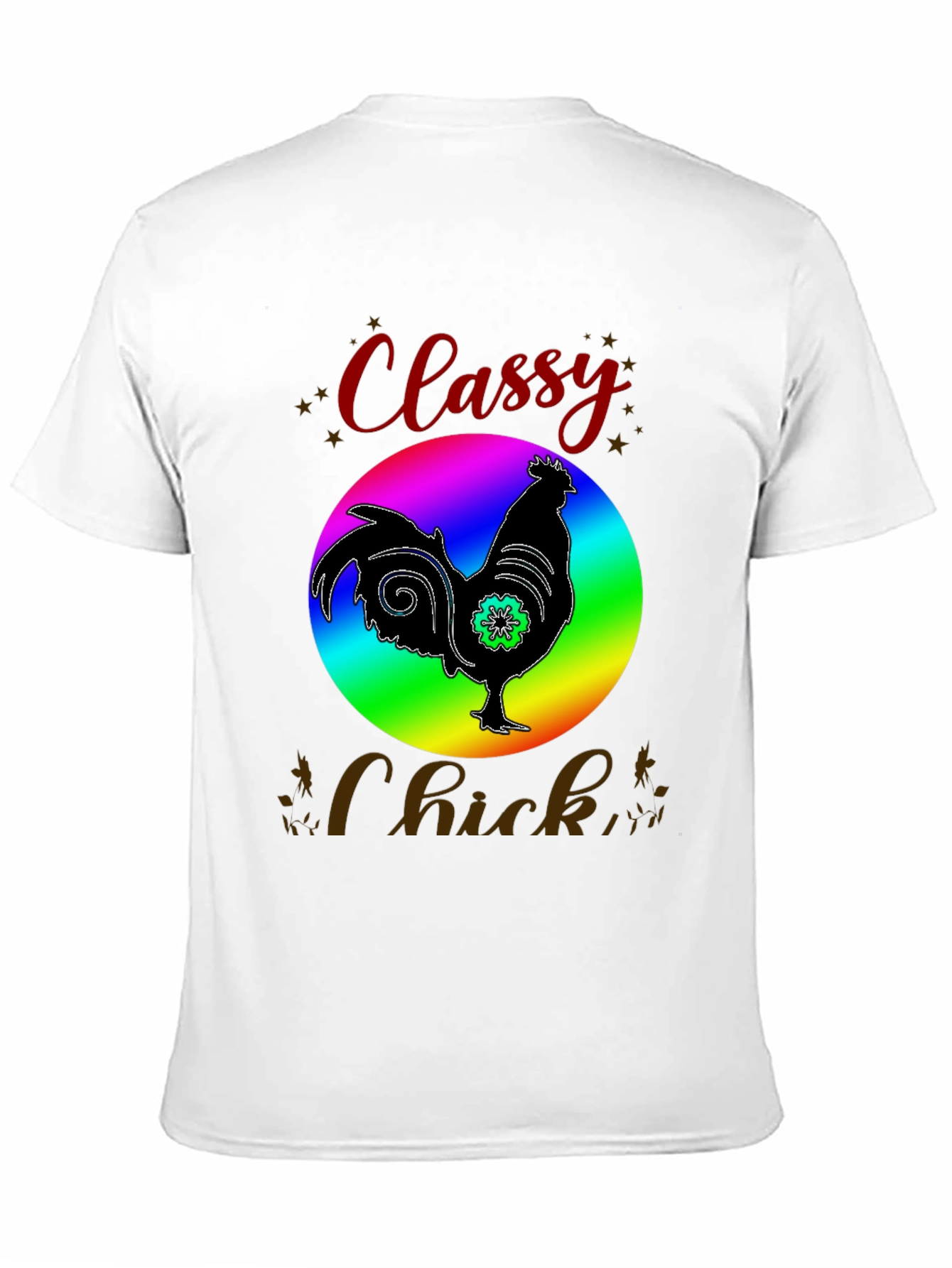 Classy Chick T-Shirt - Fun Rooster Design