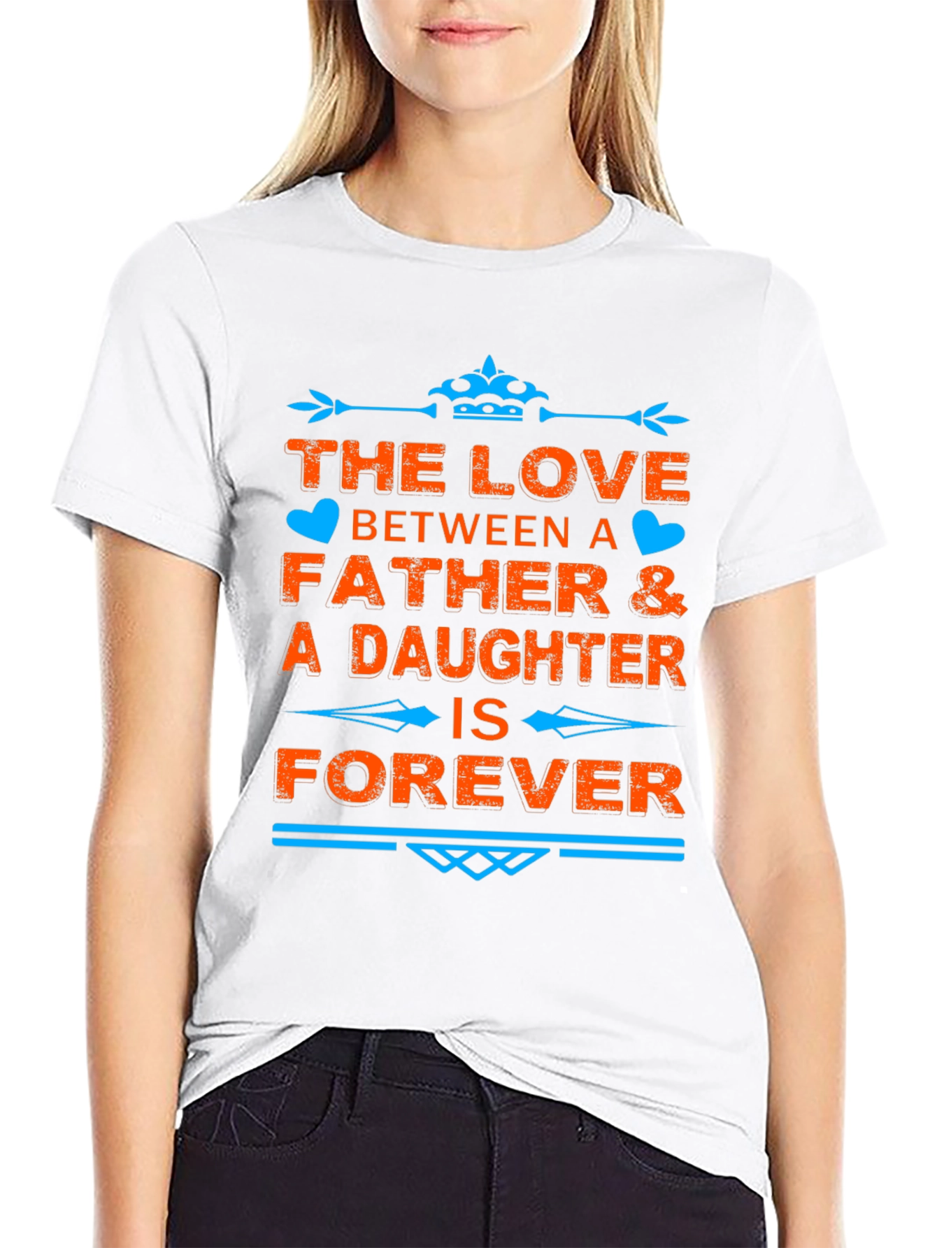 Father & Daughter Love Forever Black T-Shirt