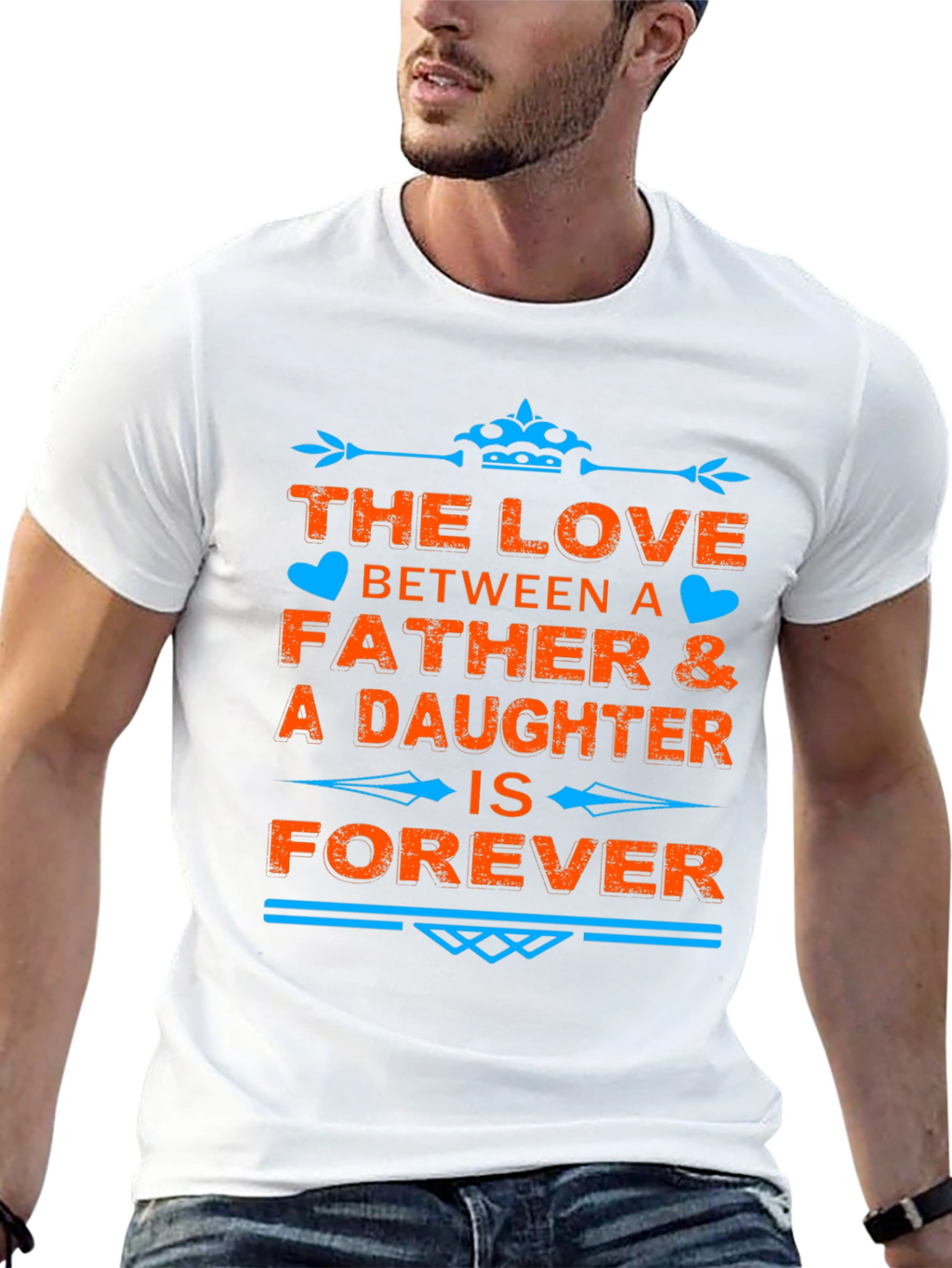 Father & Daughter Love Forever Black T-Shirt