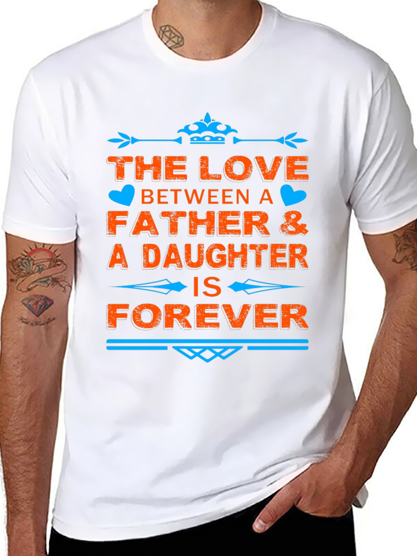 Father & Daughter Love Forever Black T-Shirt