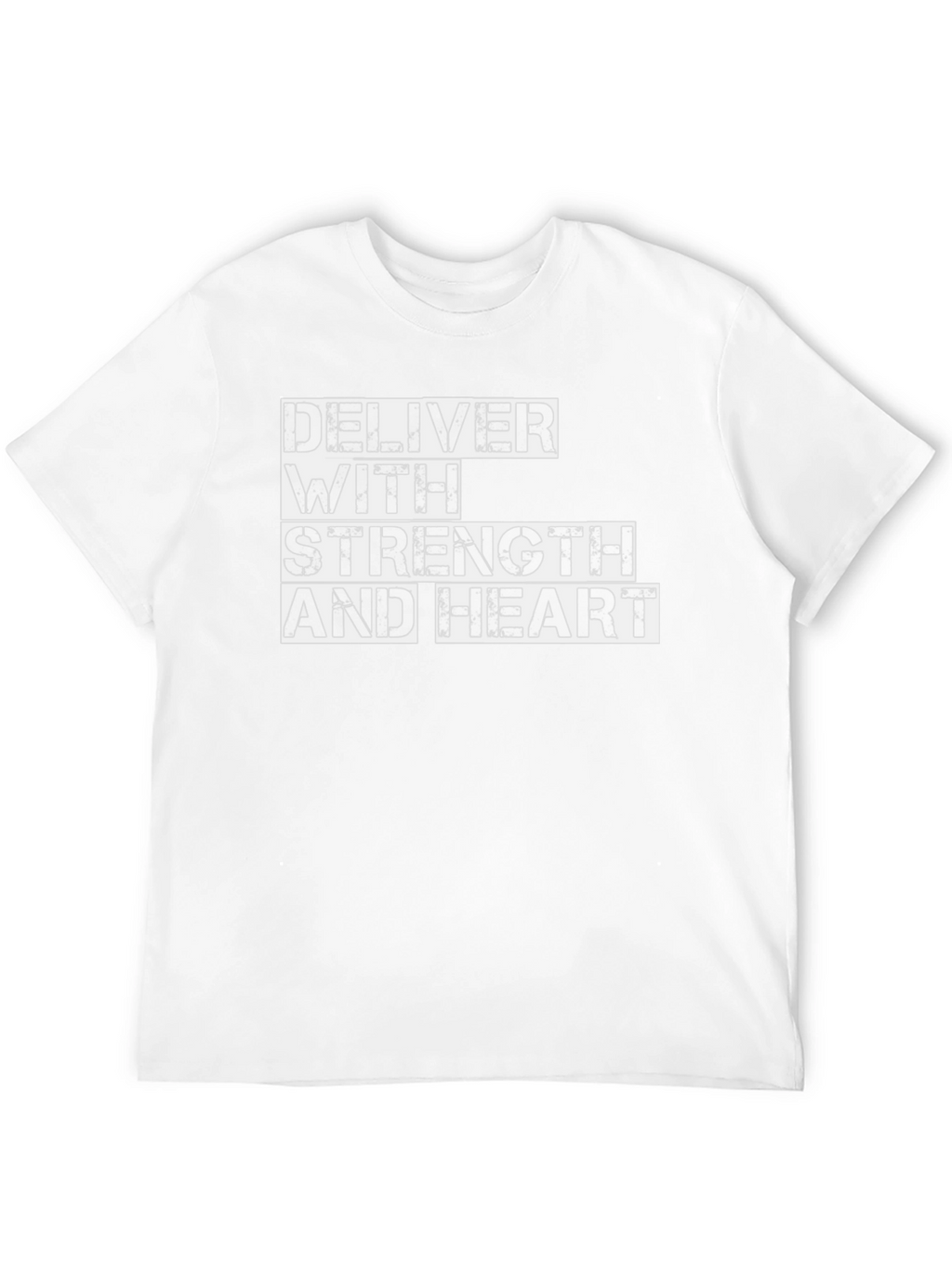 Deliver with Strength and Heart - Mens Black T-Shirt