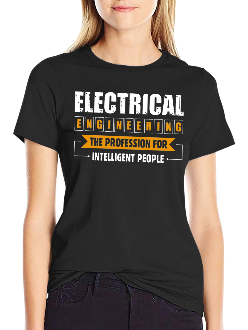 Electrical Engineering Intelligent People Black T-Shirt