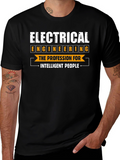 Electrical Engineering Intelligent People Black T-Shirt
