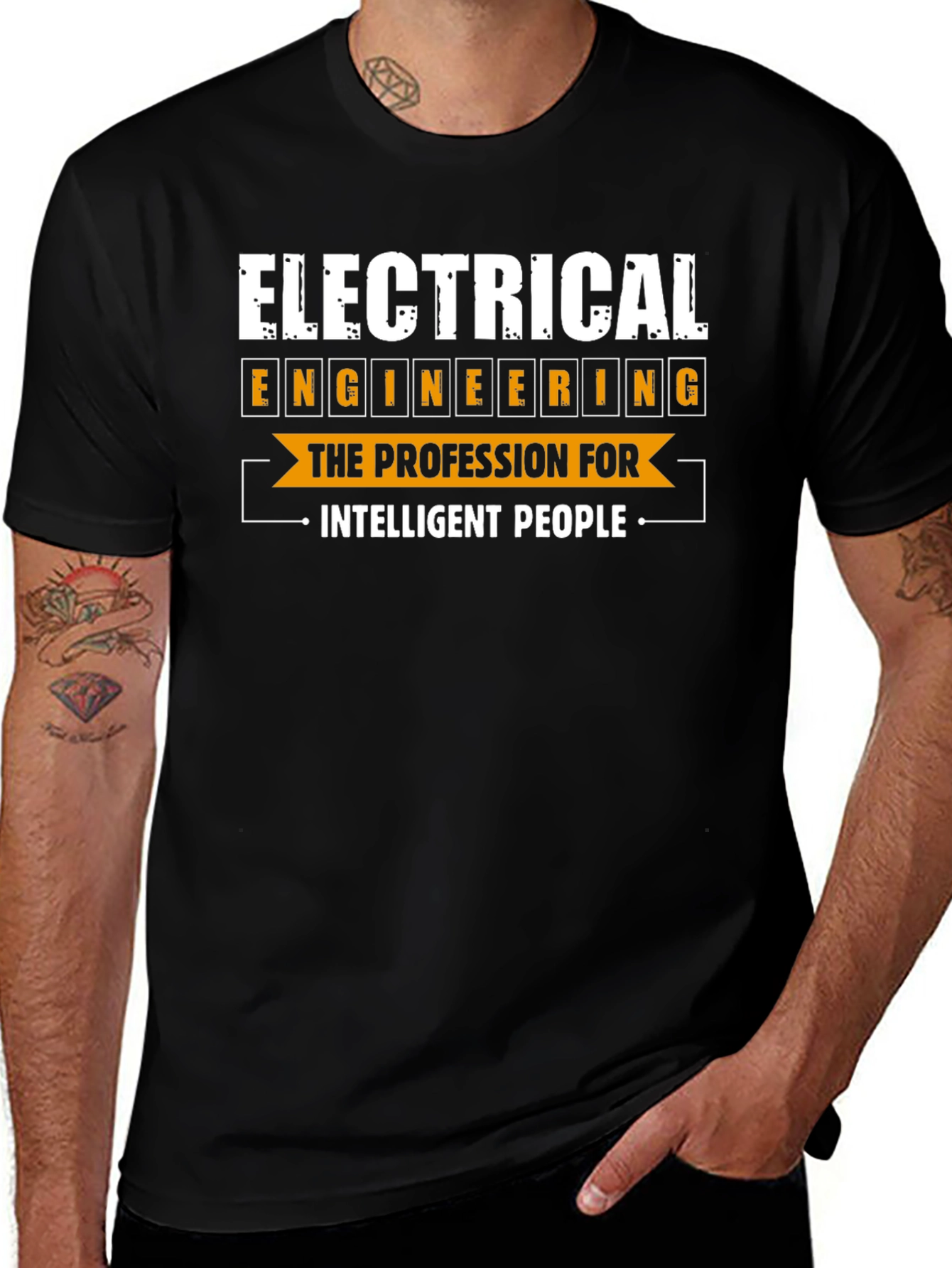 Electrical Engineering Intelligent People Black T-Shirt