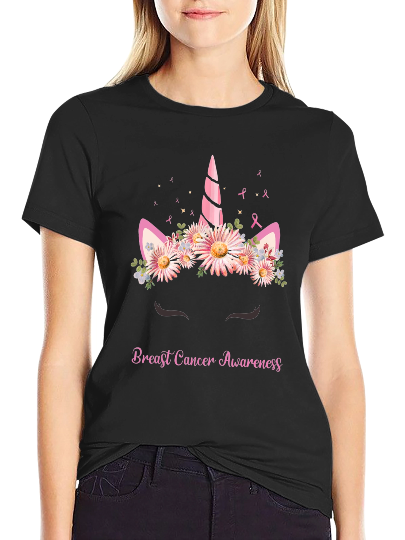 Breast Cancer Awareness Unicorn T-Shirt