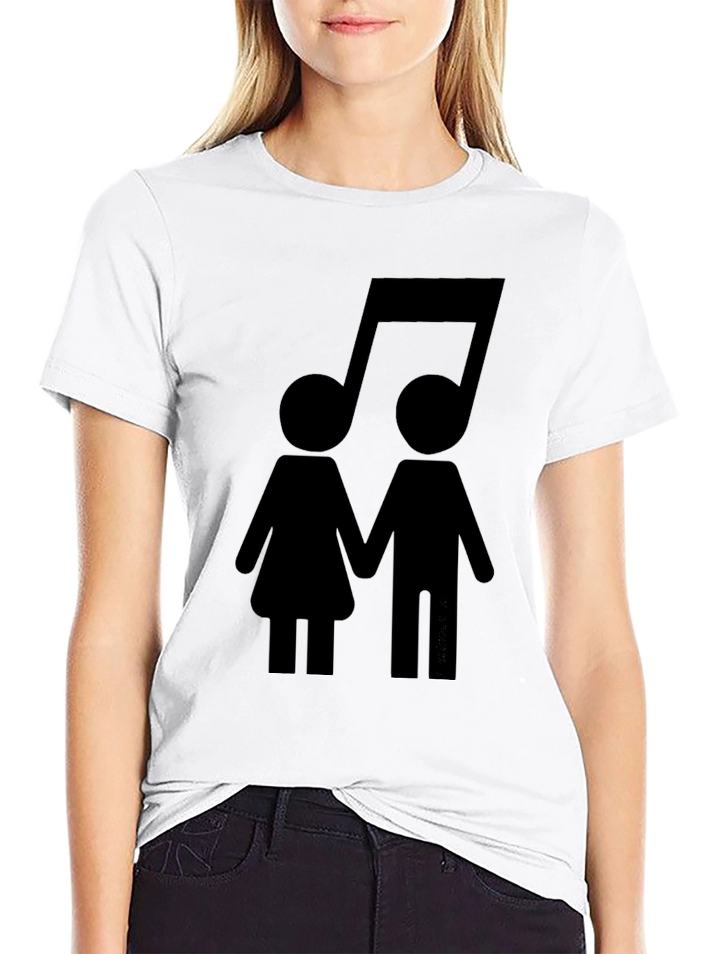 Musical Couple Black T-Shirt