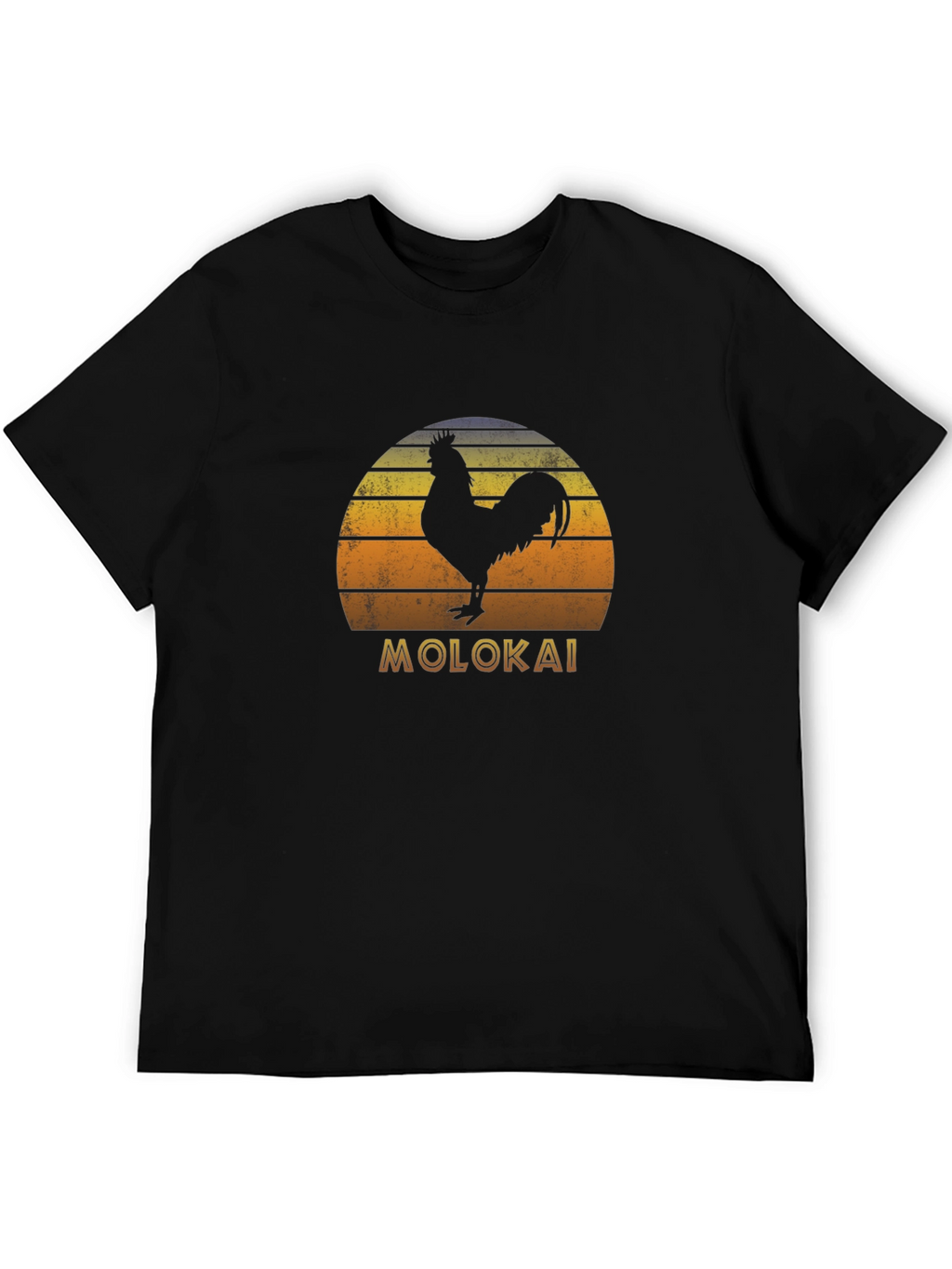Molokai Rooster Sunset Graphic T-Shirt