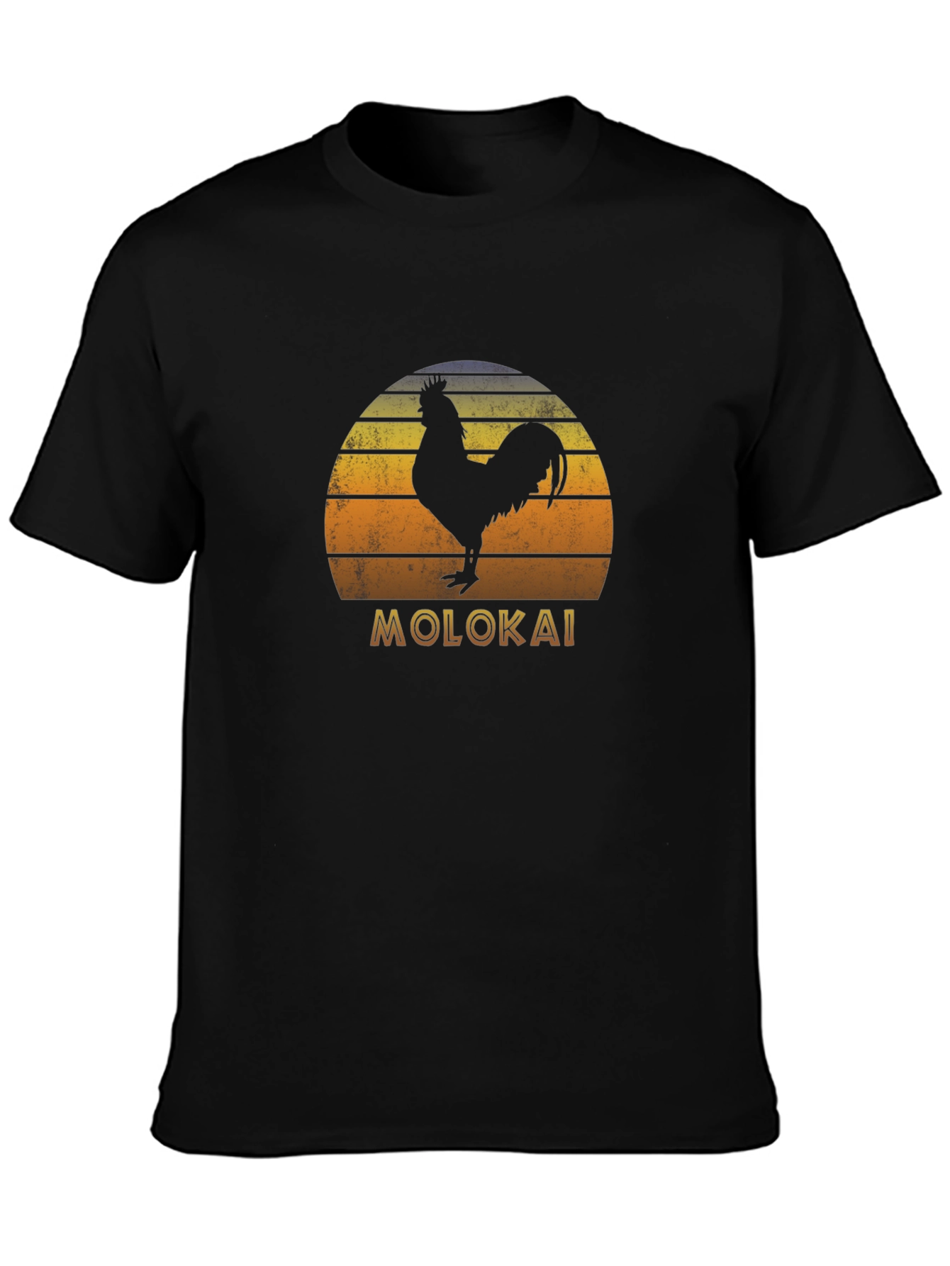 Molokai Rooster Sunset Graphic T-Shirt