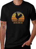 Molokai Rooster Sunset Graphic T-Shirt